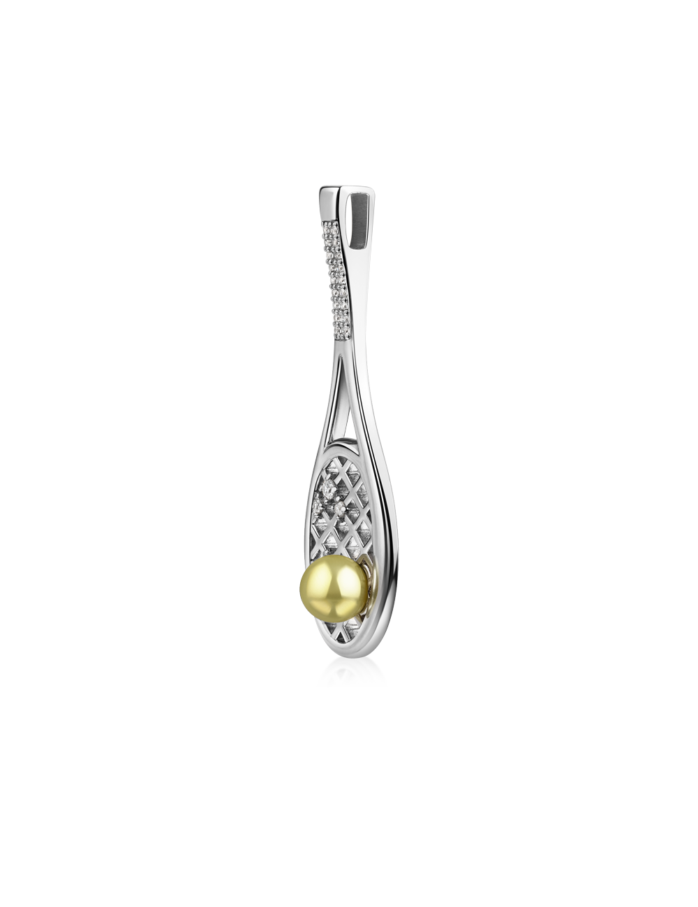 Anhänger Tennisschläger 925/- Silber
