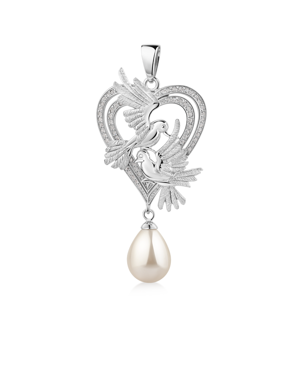 Anhänger "Tauben" 925/- Silber