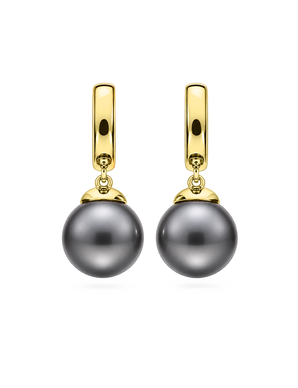 #Muschelkernperle_anthrazit #Legierung_goldplattiert