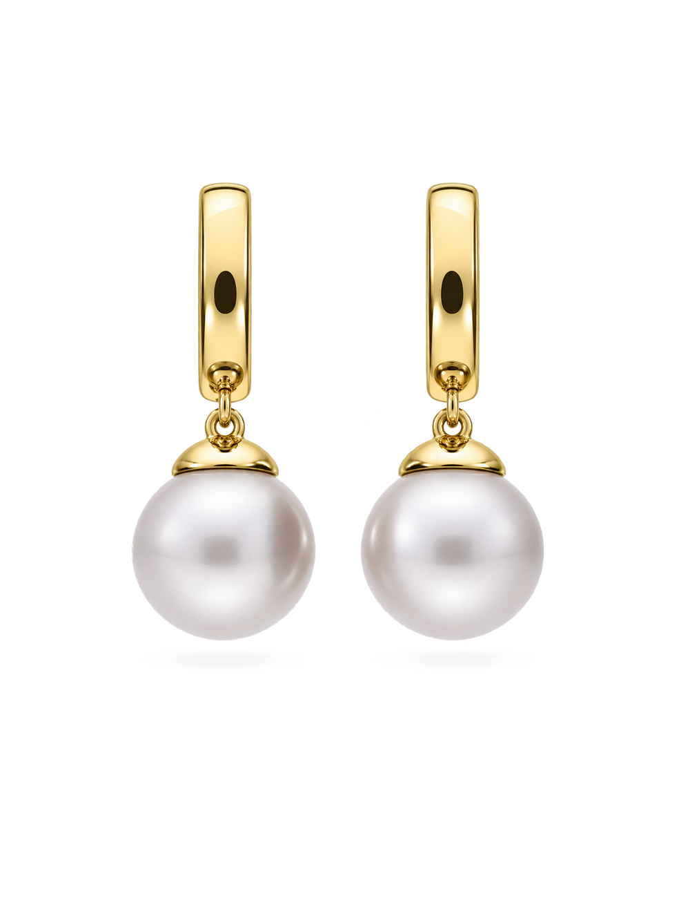 #Muschelkernperle_weiß #Legierung_goldplattiert