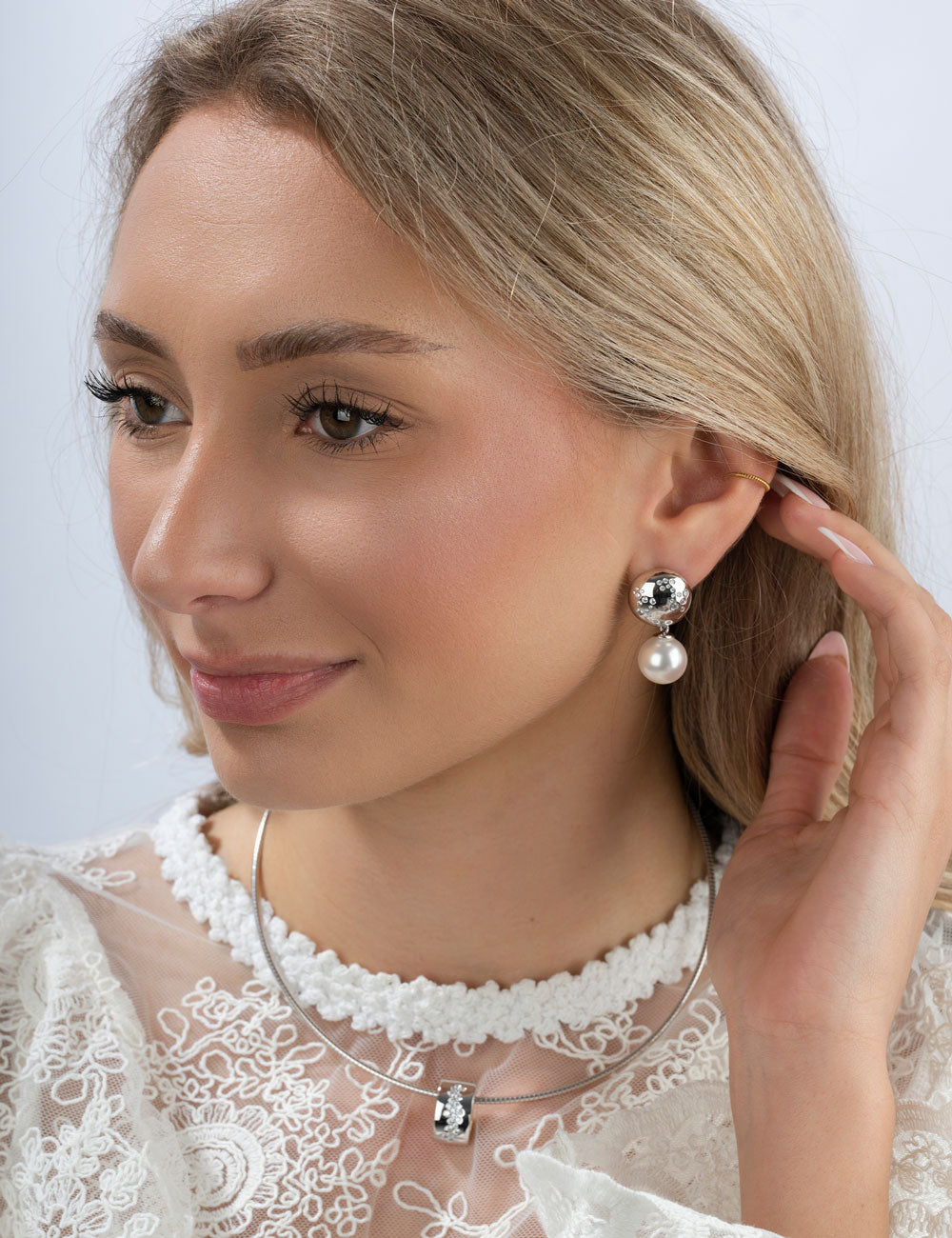 Clipstecker 925/- Silber mit Zirkonia