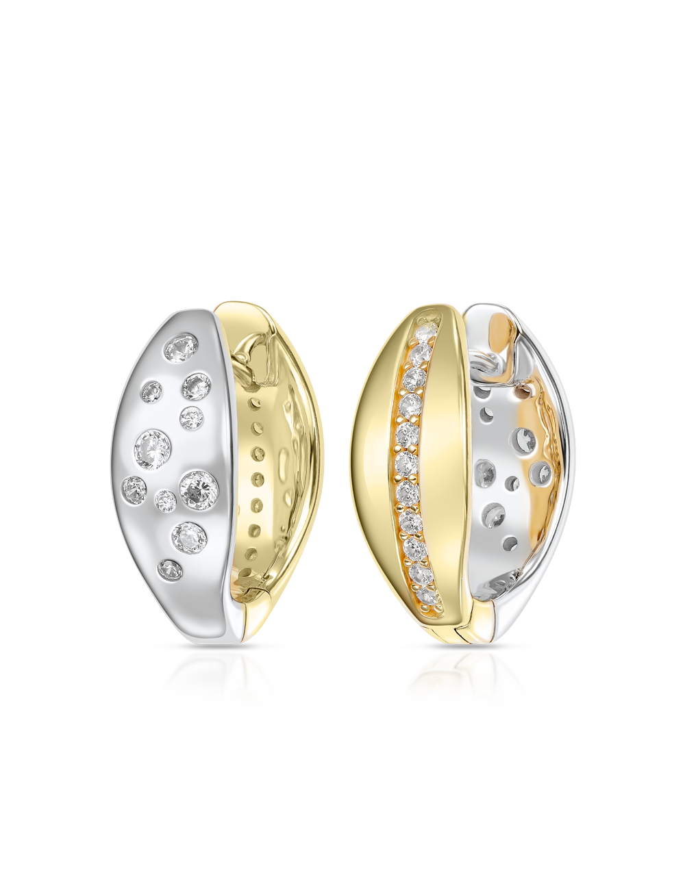 Wendecreolen 925/- Silber mit Zirkonia