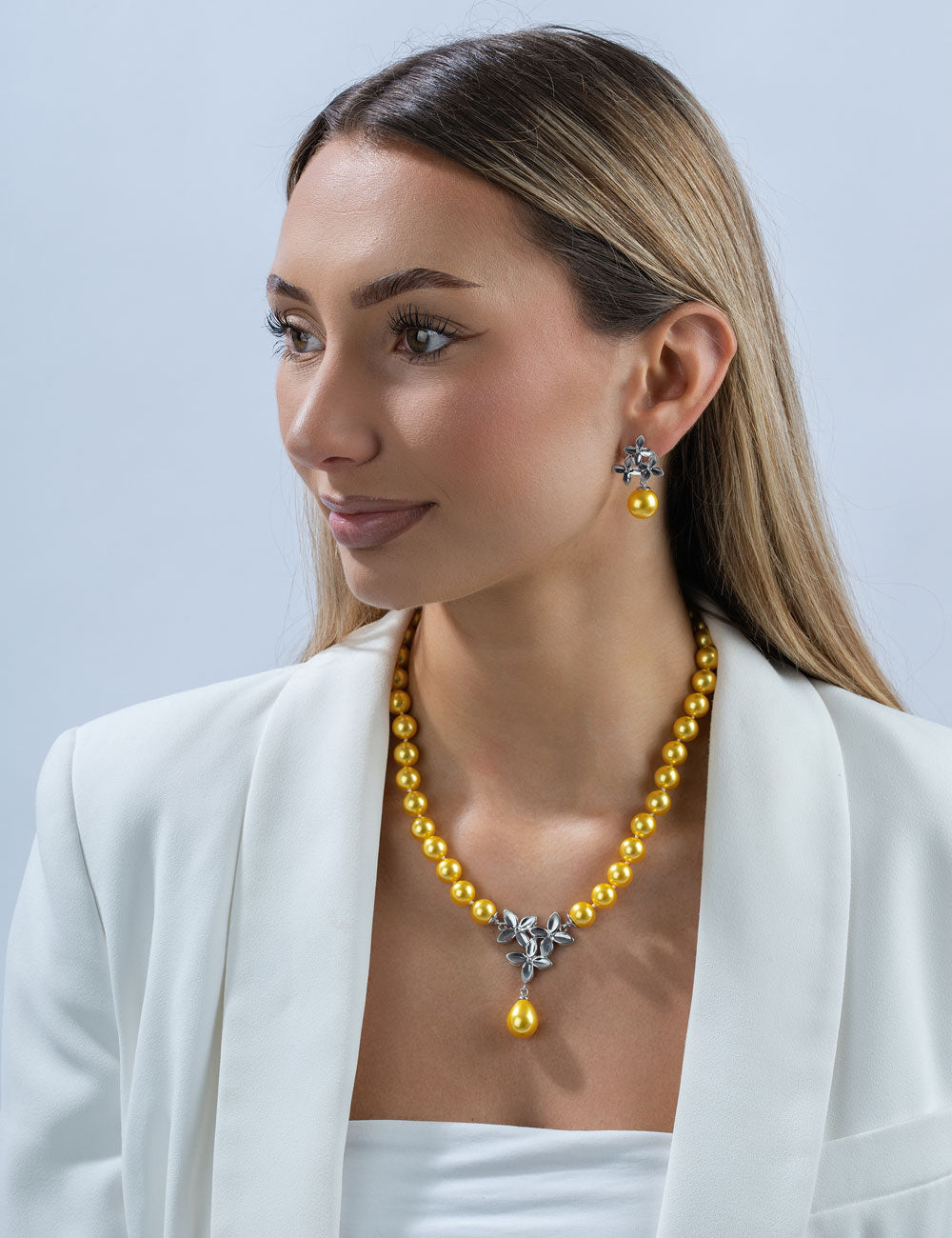 Ohrstecker Blume 925/- Silber