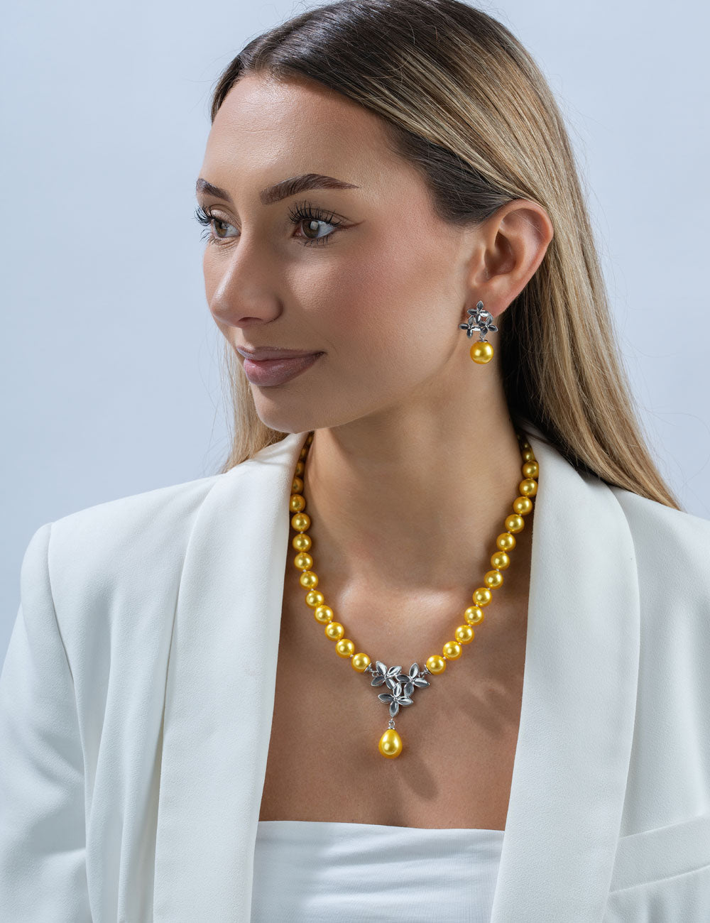 Collier Blümchen mit Karabiner