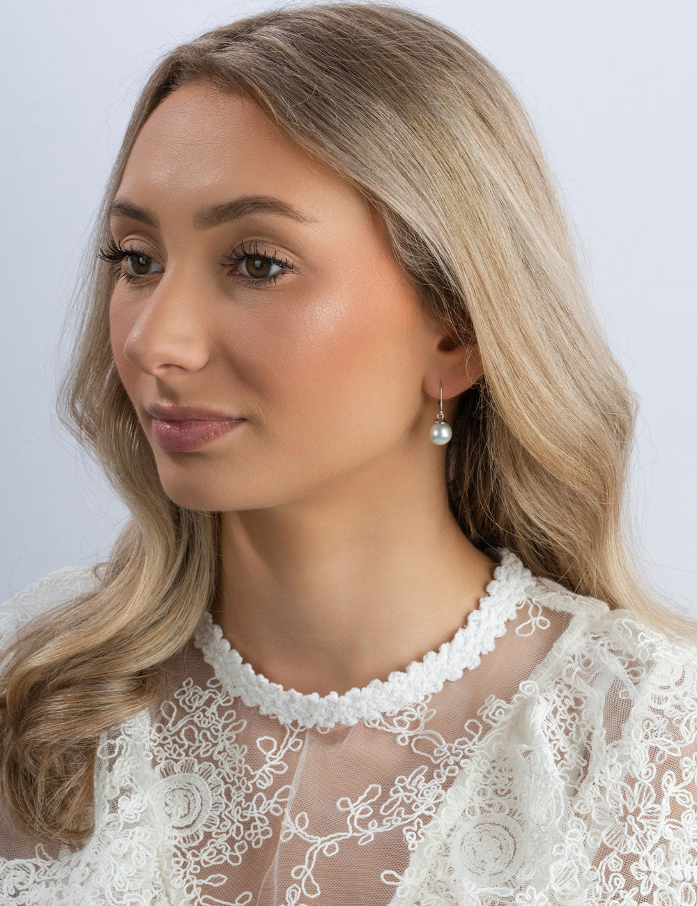 Essentials Ohrbrisur, Silber rhodiniert 10mm