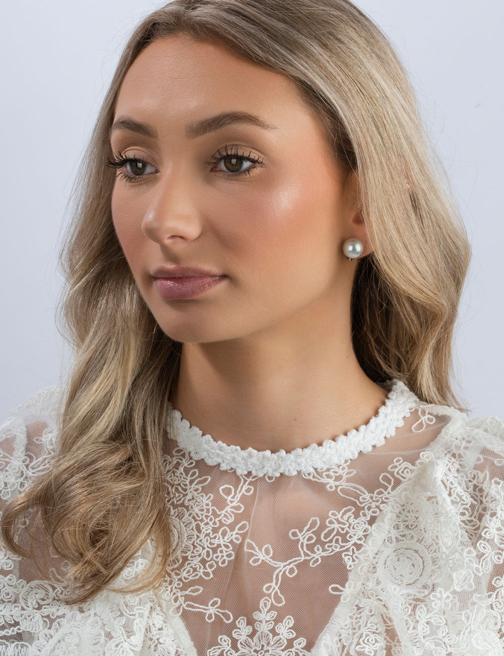 Essentials Ohrboutton, Silber rhodiniert 14mm