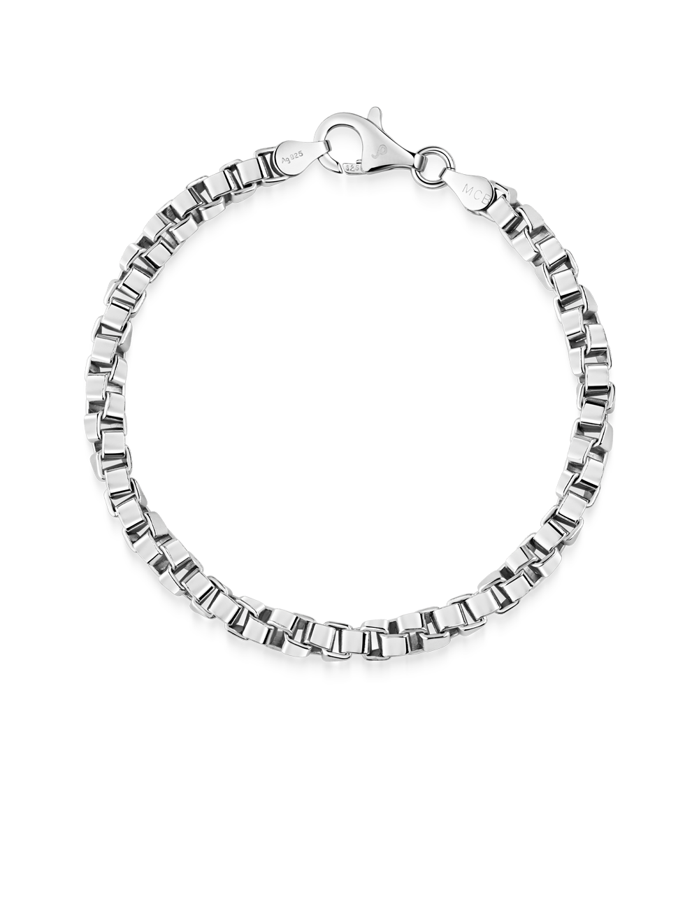 Armband Venezianer gedreht, 925/- Silber rhodiniert