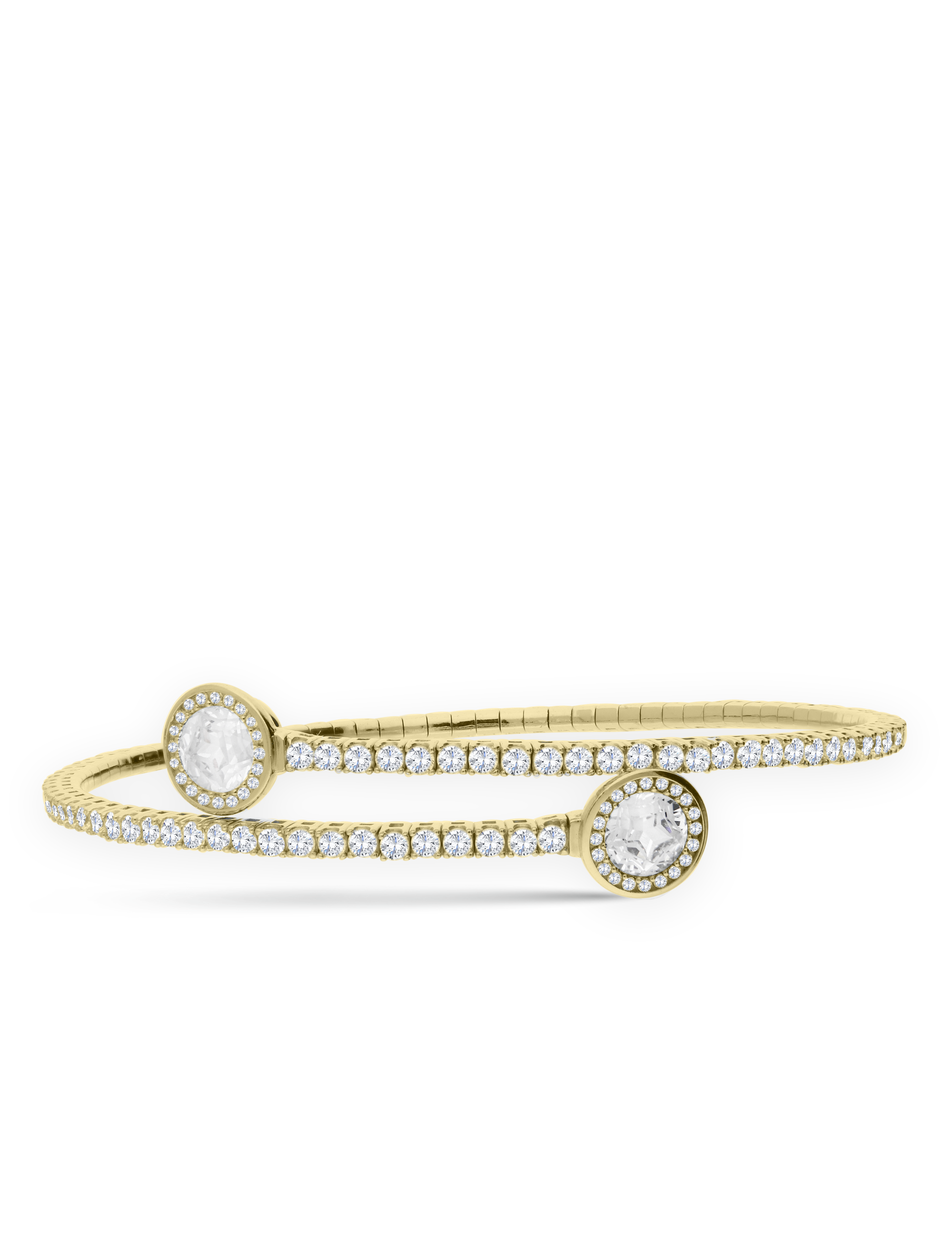 Armspange 925 Silber goldplattiert mit Star cut Zirkonia 95385_3