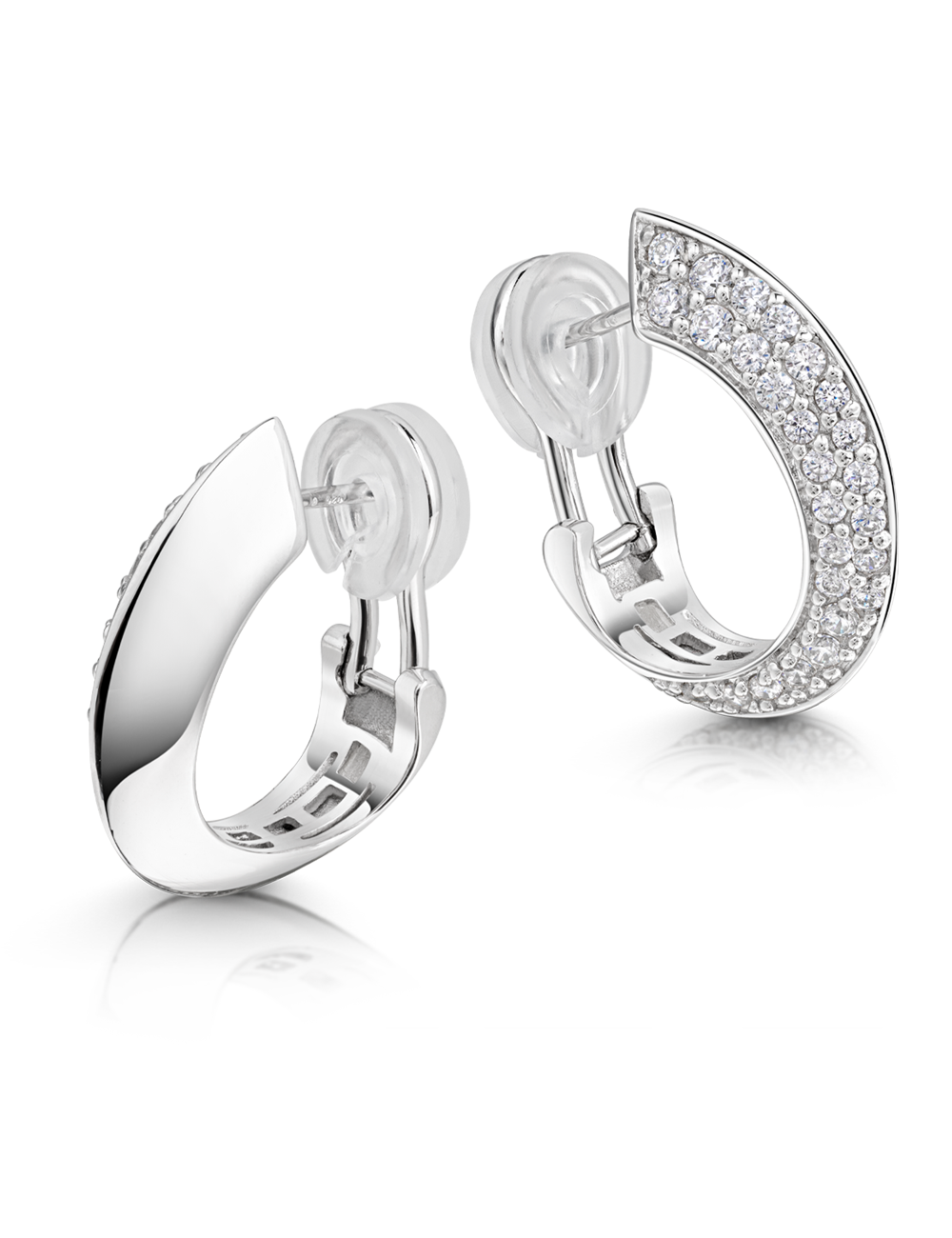 Clip-Stecker 925 Silber rhodiniert mit Zirkonia 93382_2