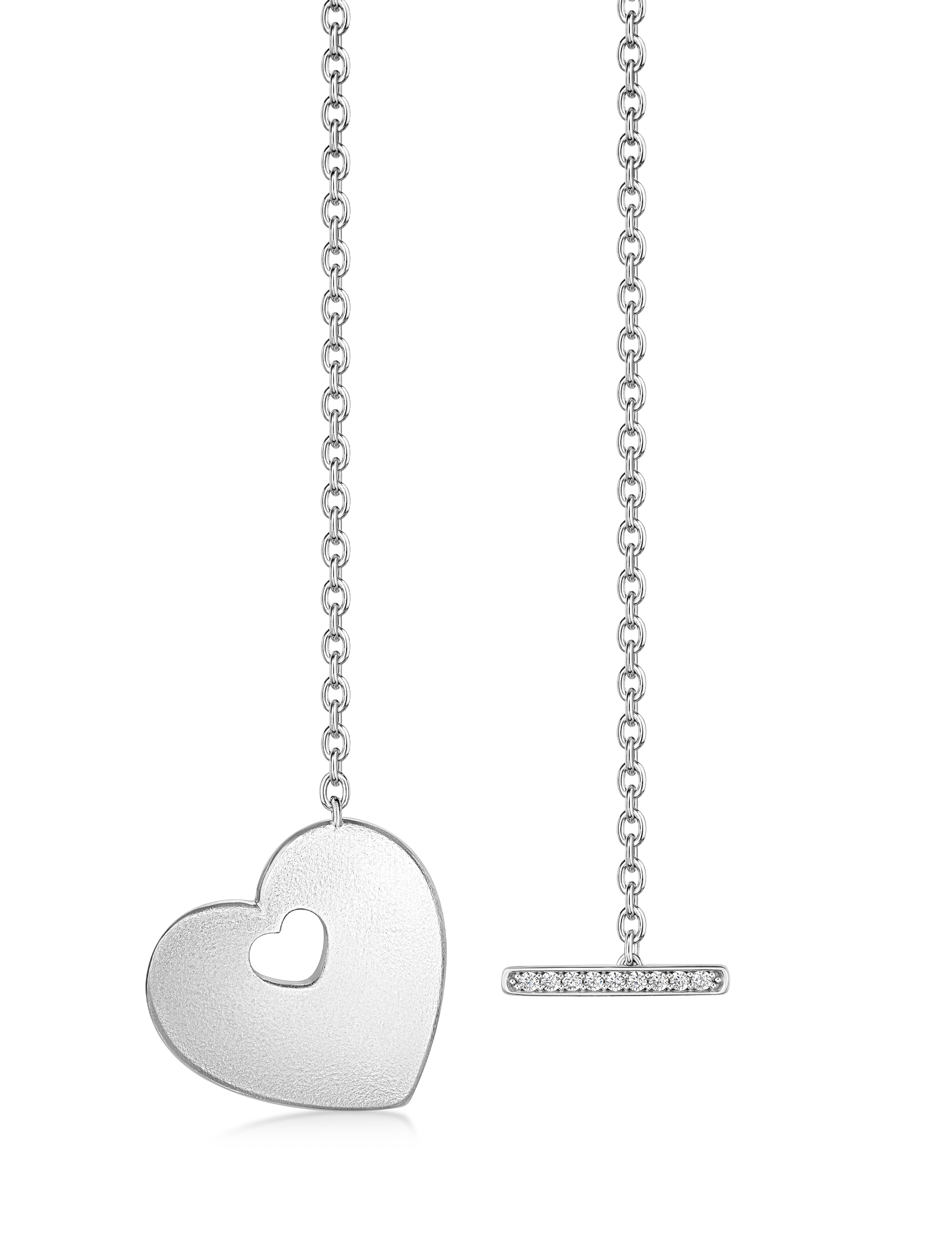 Collier Herz 925 Silber rhodiniert mit Knebelverschluss 94375_3