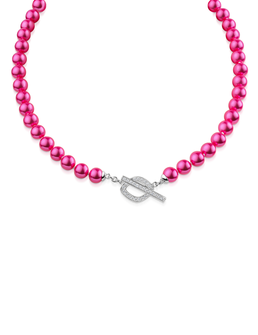 Collier mit Muschelkernperle 8 mm – pink