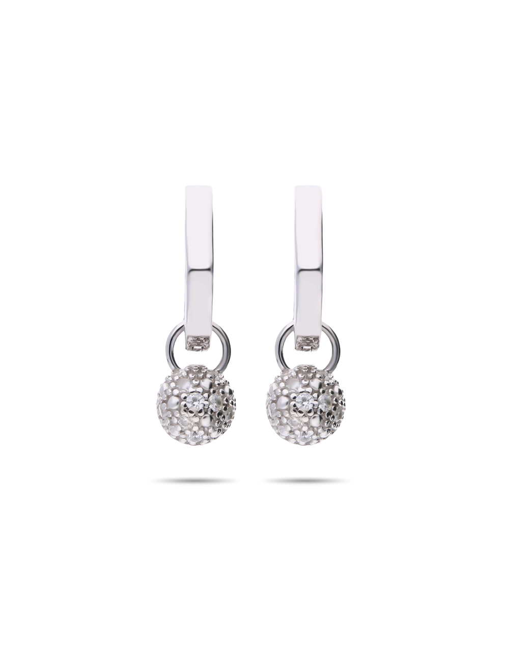 Creolen Creole Silber rhodiniert mit Einhaenger-Set weiss 93167_2