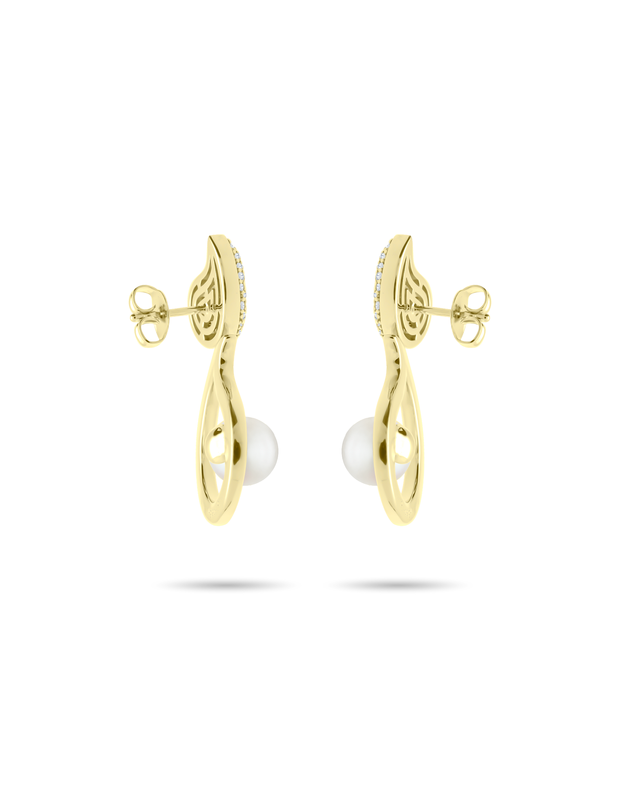 Ohrstecker 925 Silber goldplattiert mit Perle_37201_3
