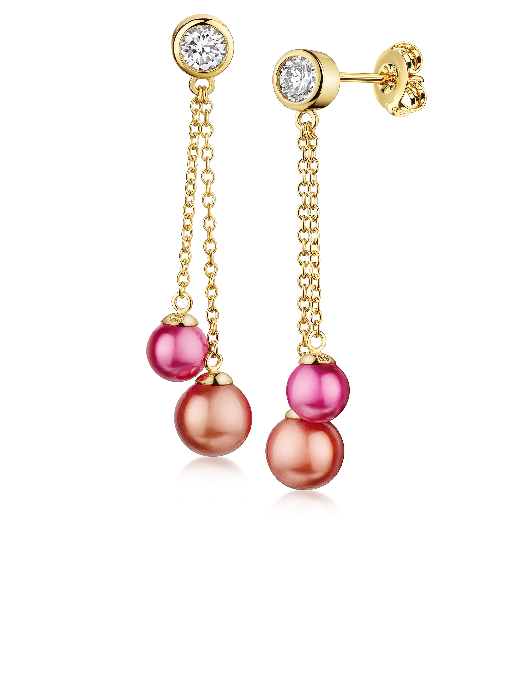 #Muschelkernperle_pink / papaya