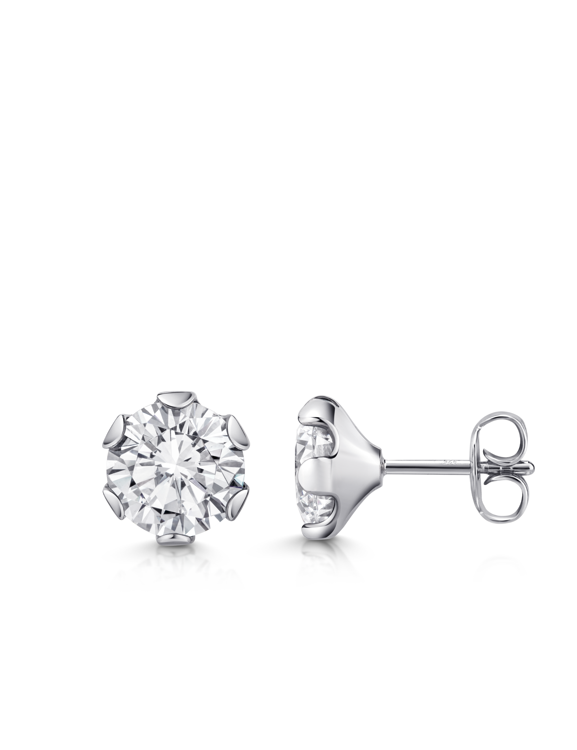 Ohrstecker 925 Silber rhodiniert mit Zirkonia 37642_1