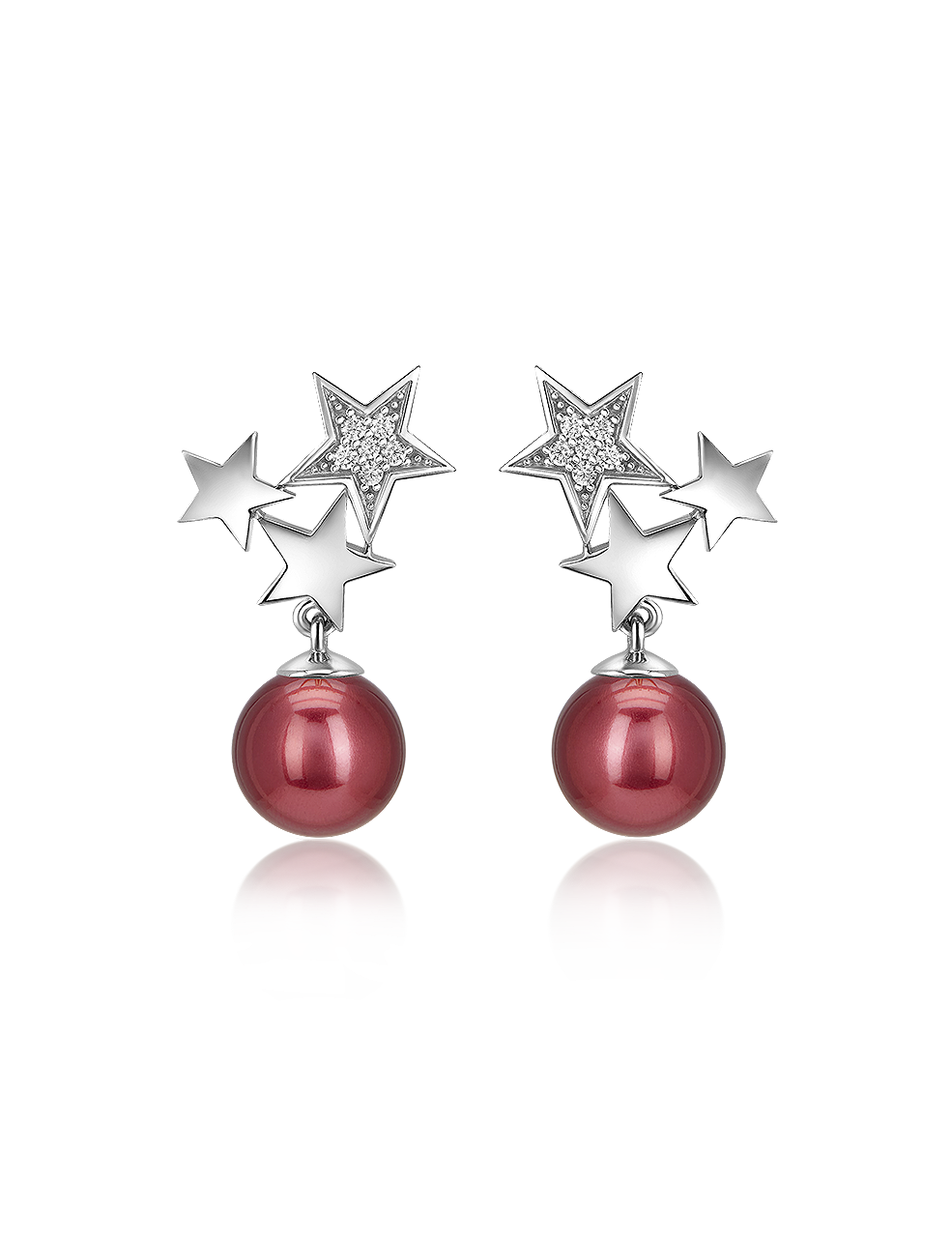 #Legierung_rhodiniert #Muschelkernperle_rot