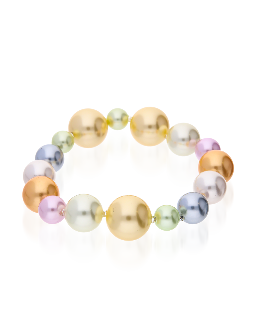 Perlarmband flexibel multi hell 57421