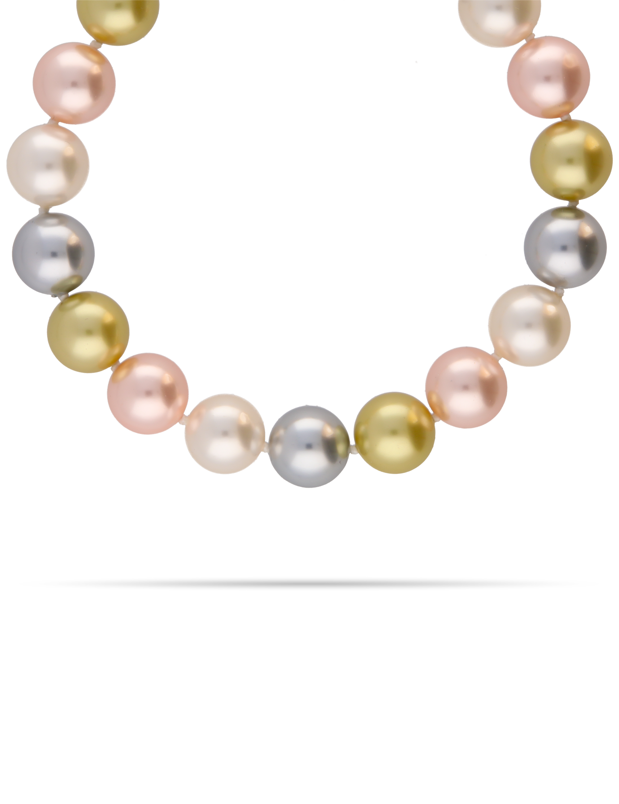 Perlenkette 14 mm mit Magnetschließe 47 cm