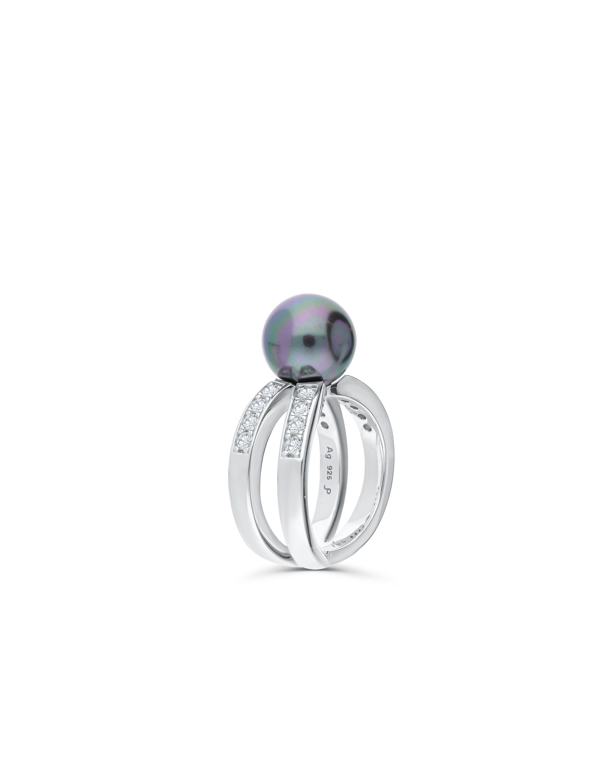 Ring 925 Silber rhodiniert mit Perle 10mm_16489_4
