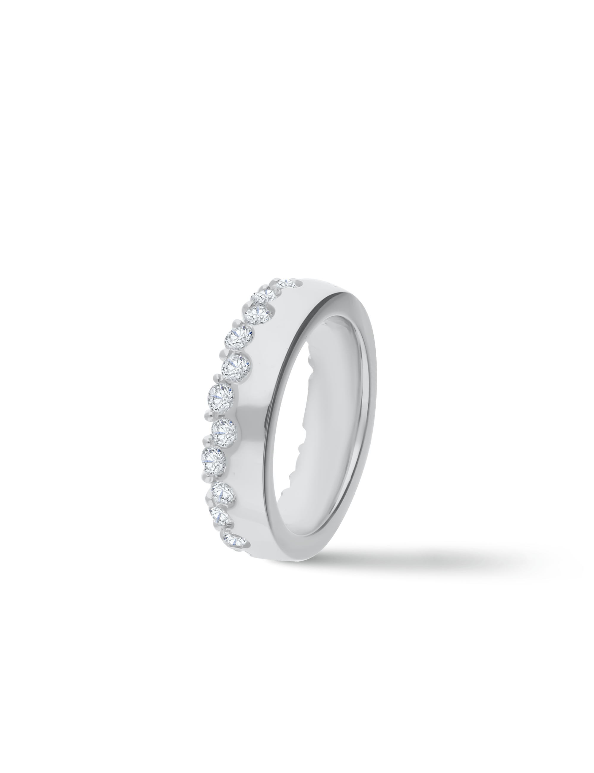 Ring, 925/- Silber rhodiniert mit Zirkonia