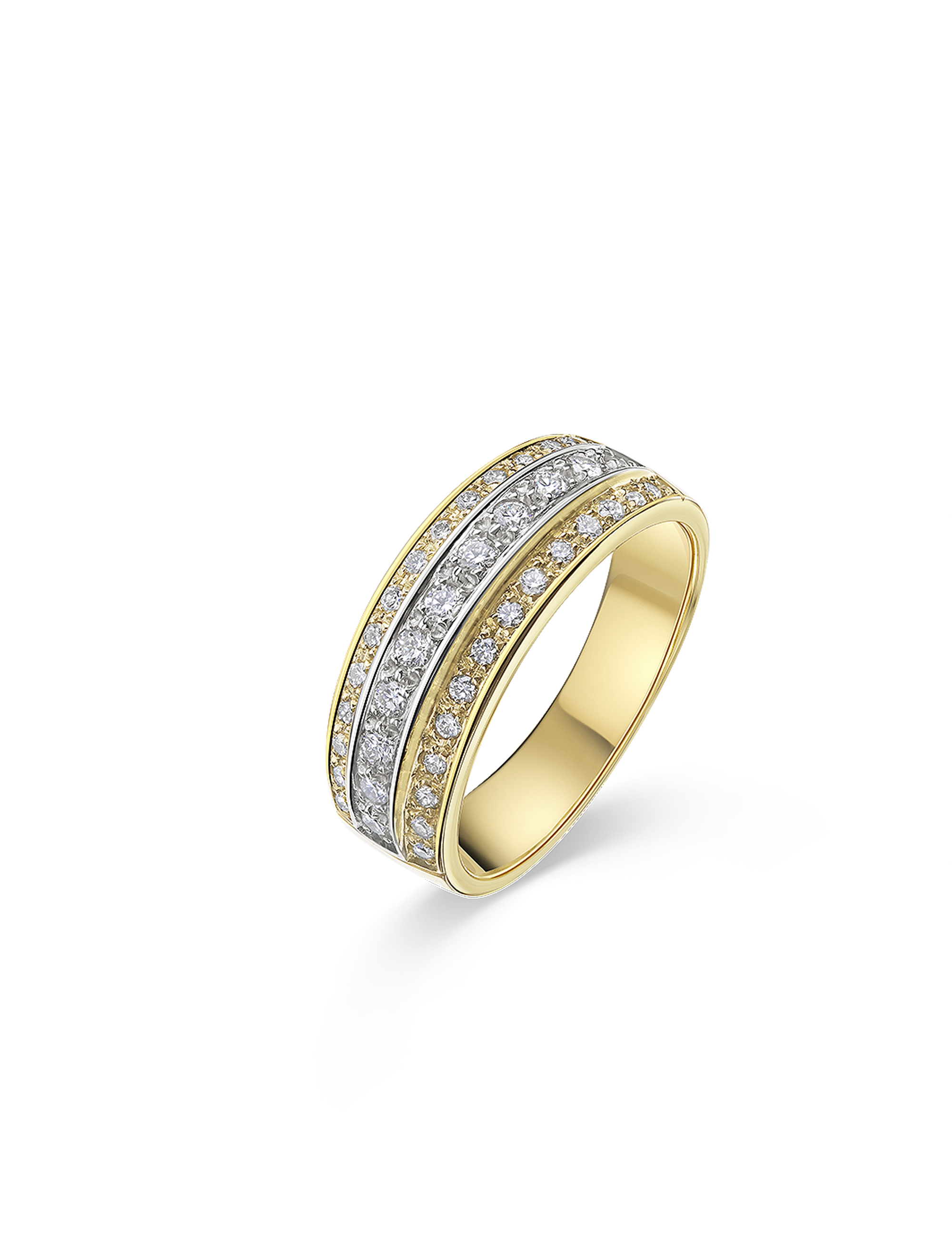 Premium Ring, Gelbgold mit Diamanten 0,55 Karat