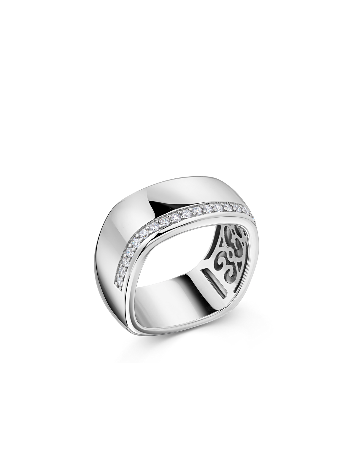 Ring „Carré“ 925/- Silber mit Zirkonia
