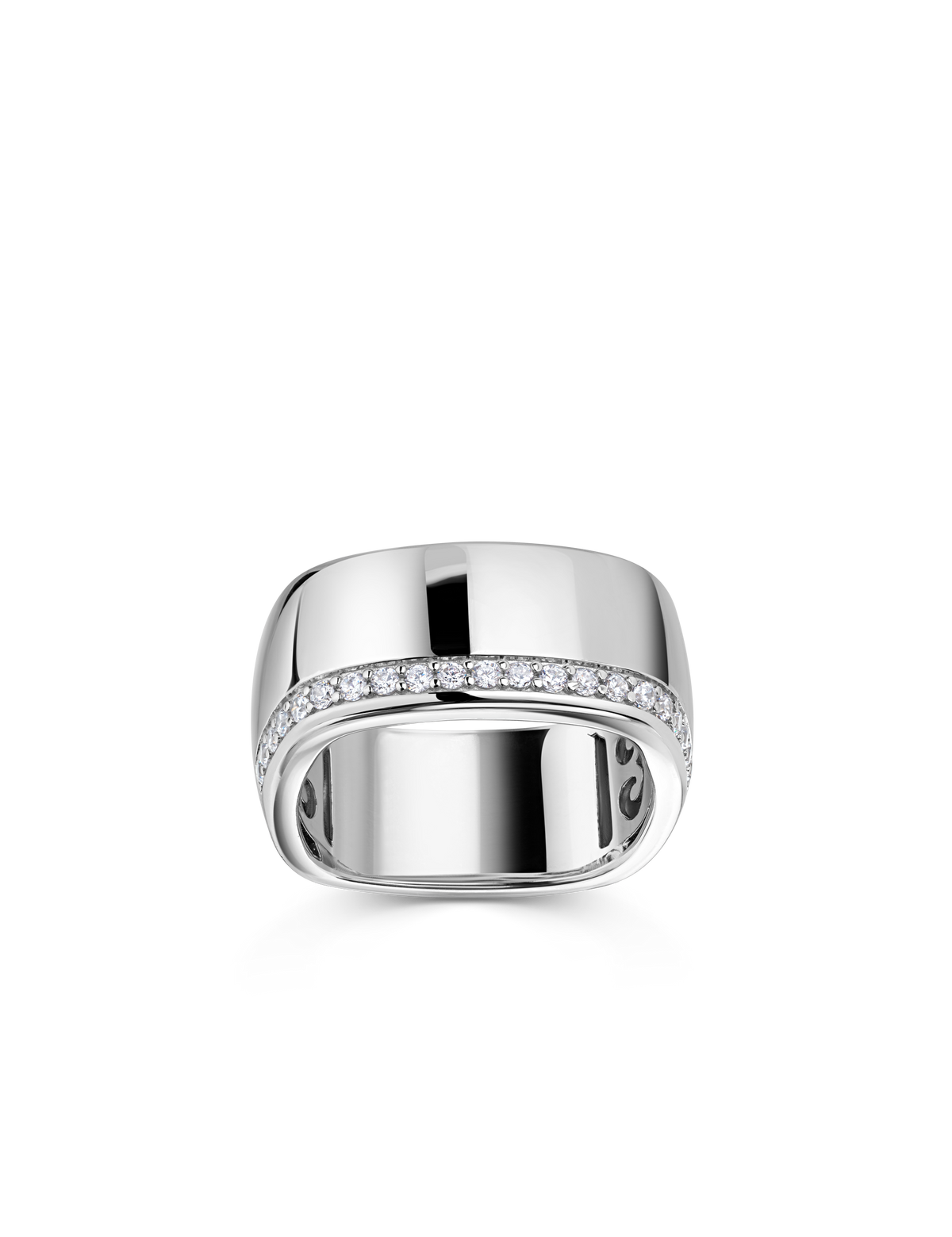 Ring „Carré“ 925/- Silber mit Zirkonia