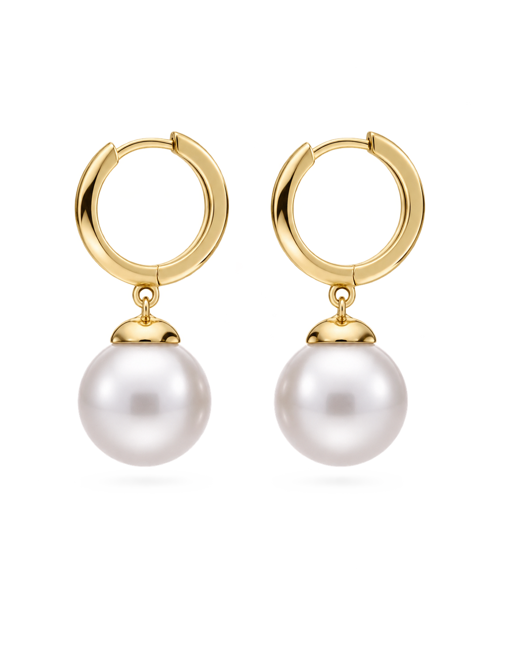 #Muschelkernperle_weiß #Legierung_goldplattiert