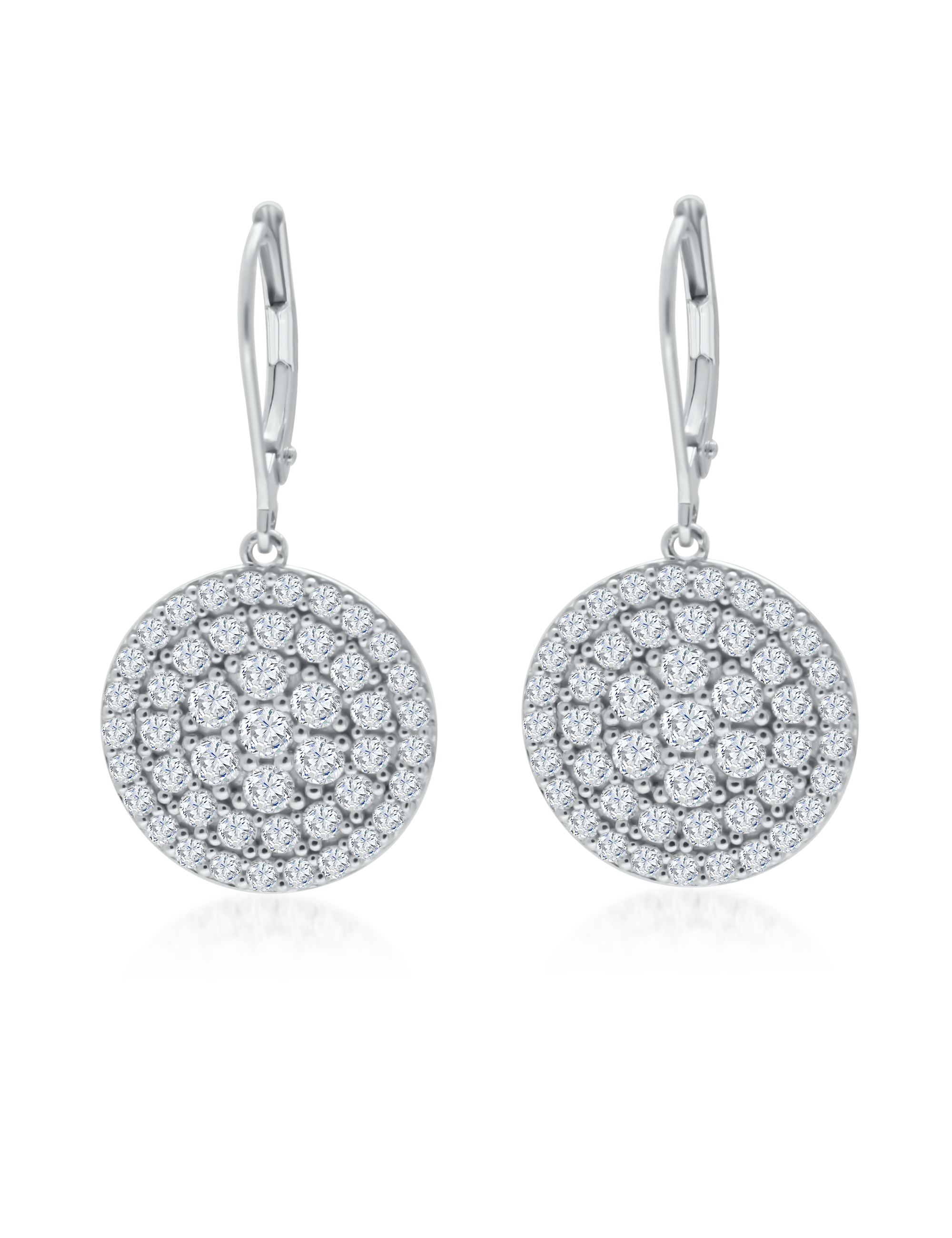 Ohrringe 925/- Silber, Zirkonia weiss