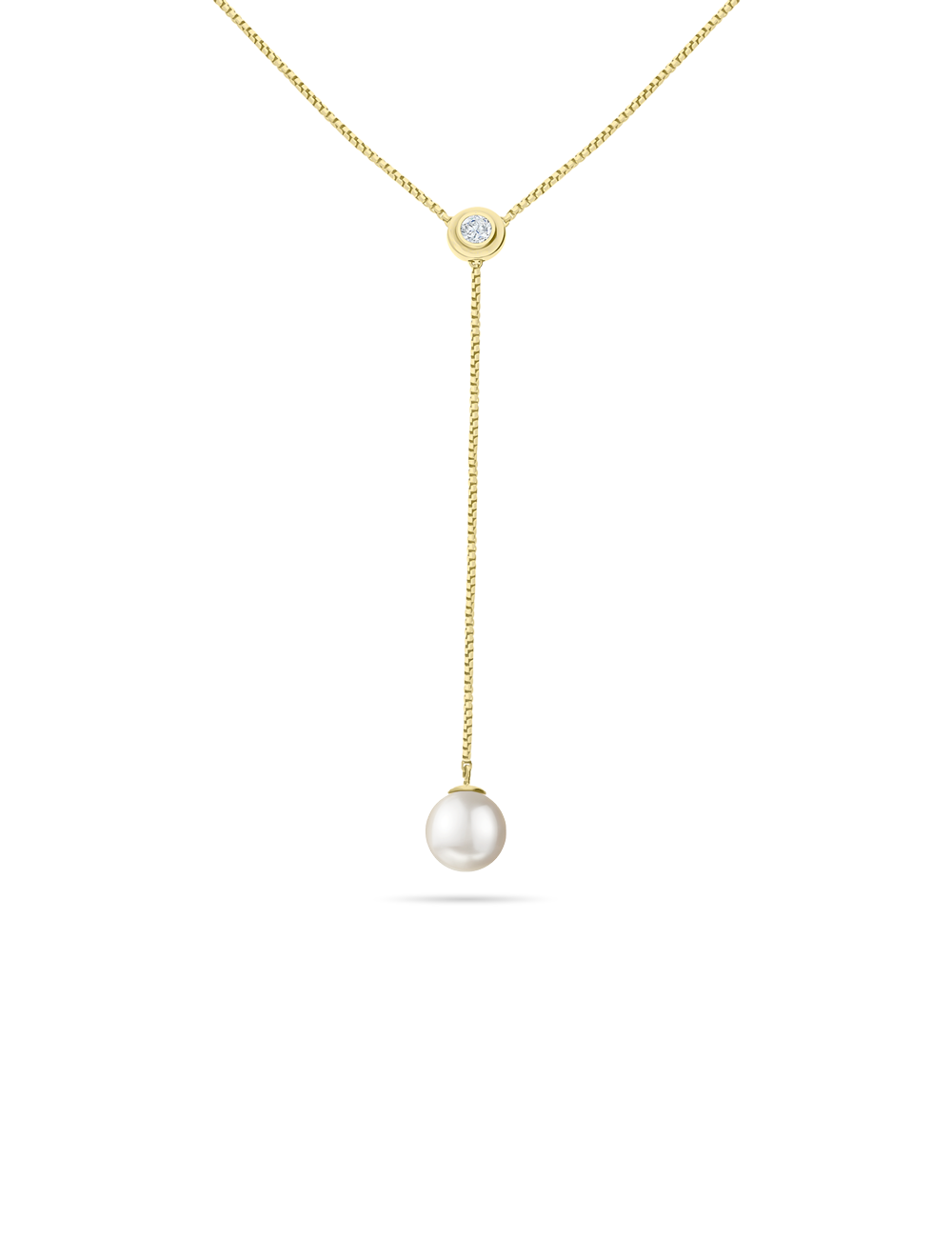 Y-Collier 925/- Silber goldplattiert