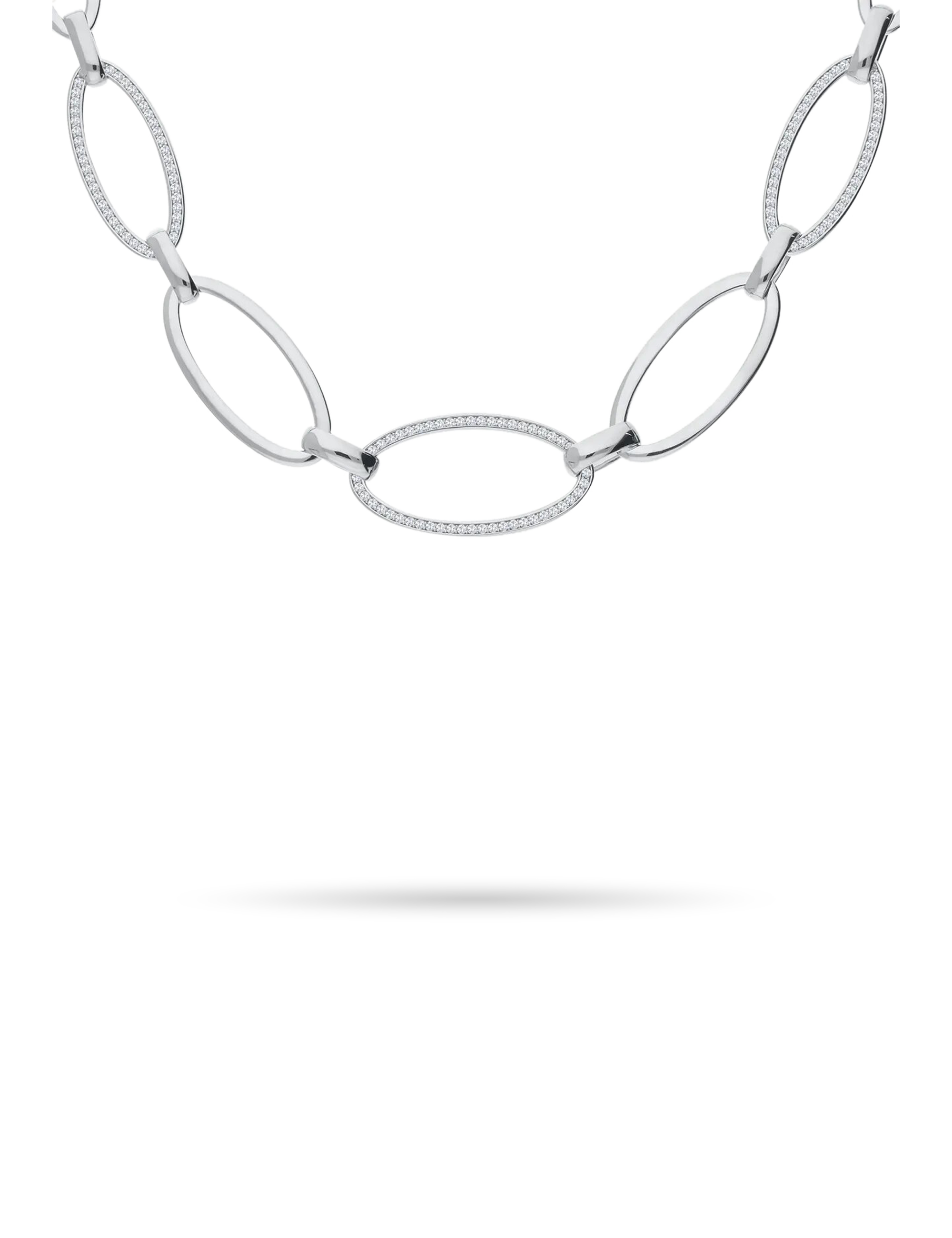 Collier Silber rhodiniert und Zirkonia