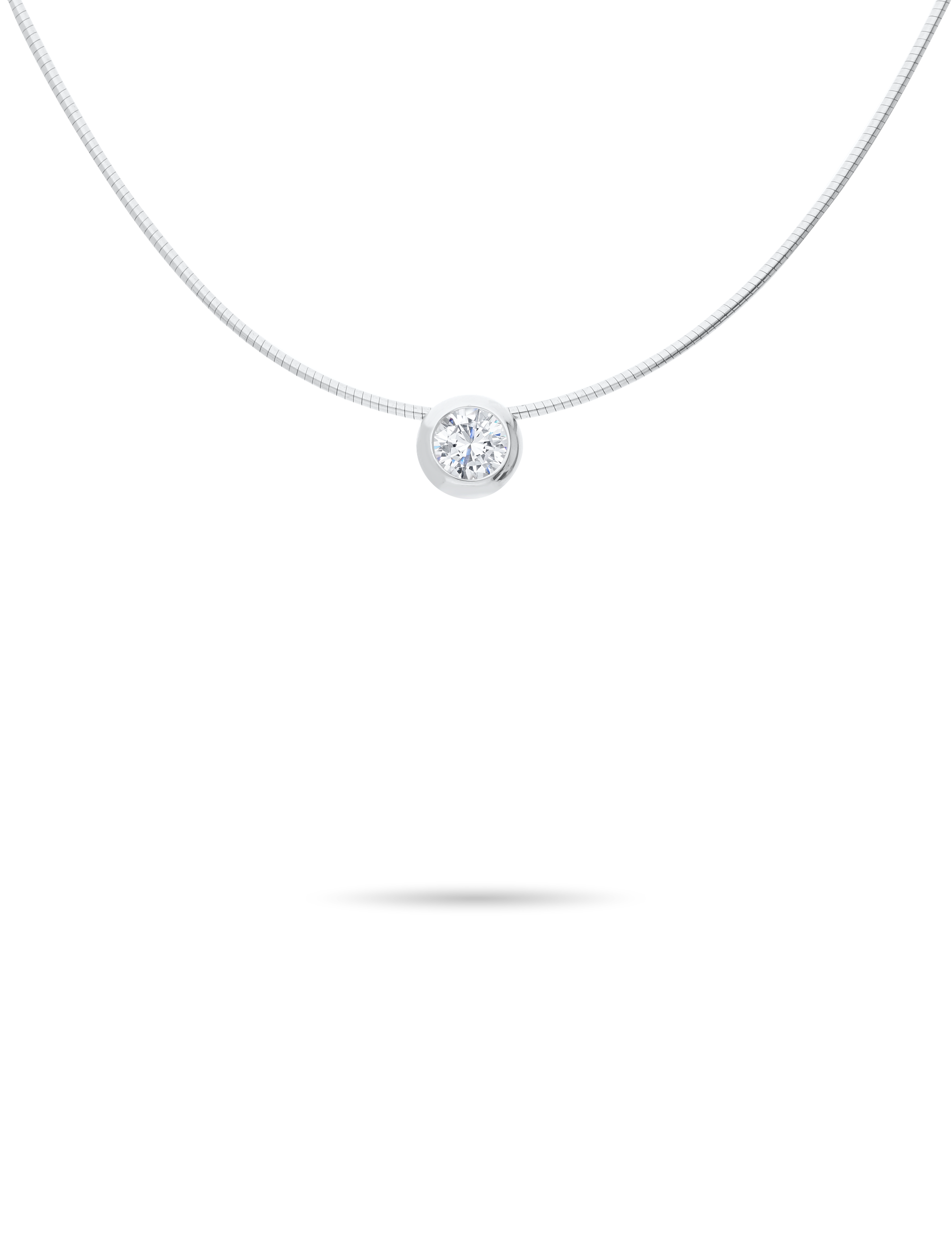 Premium Collier, 585/- Weißgold mit Diamant 1,00 Karat