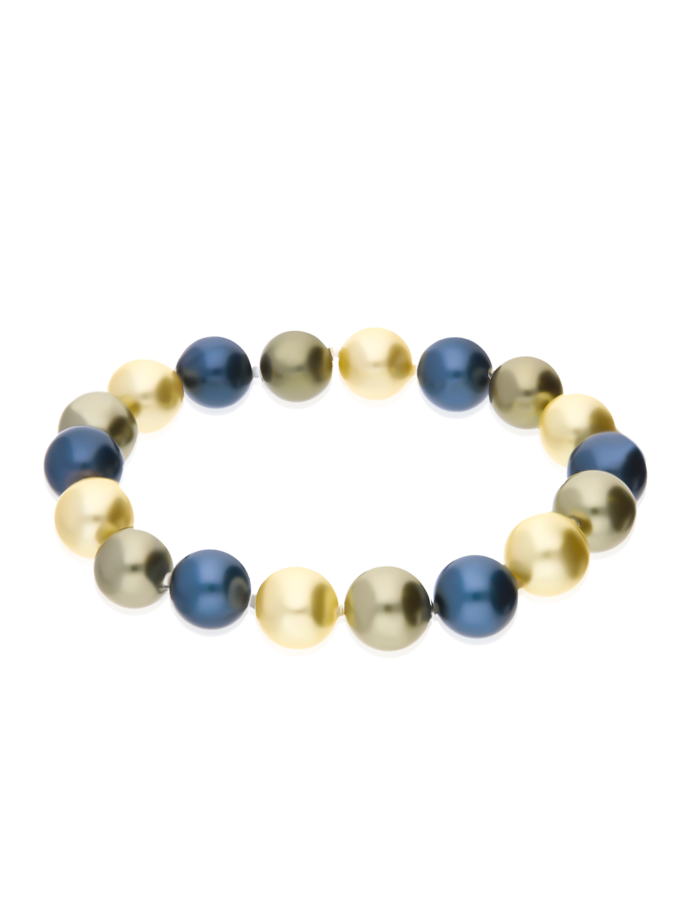#Muschelkernperle_blau, grün, champagner