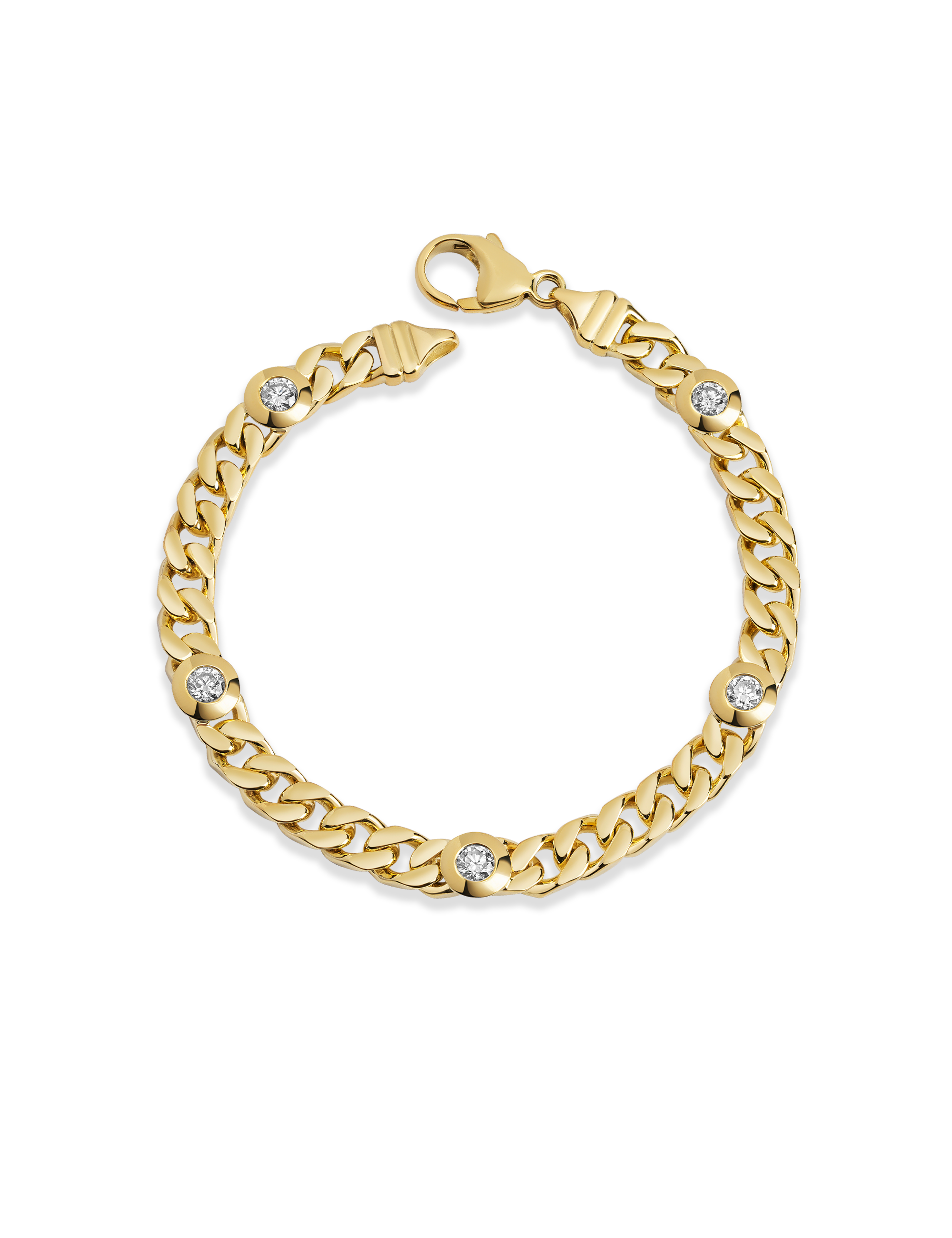 Premium Armband, 585/- Gelbgold mit Diamanten 1,00 Karat
