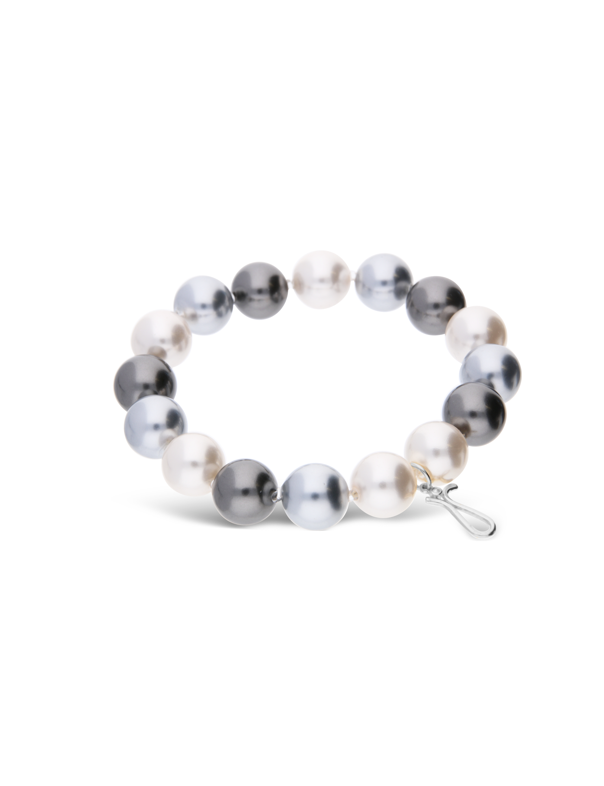 #Muschelkernperle_weiß/grau/anthrazit