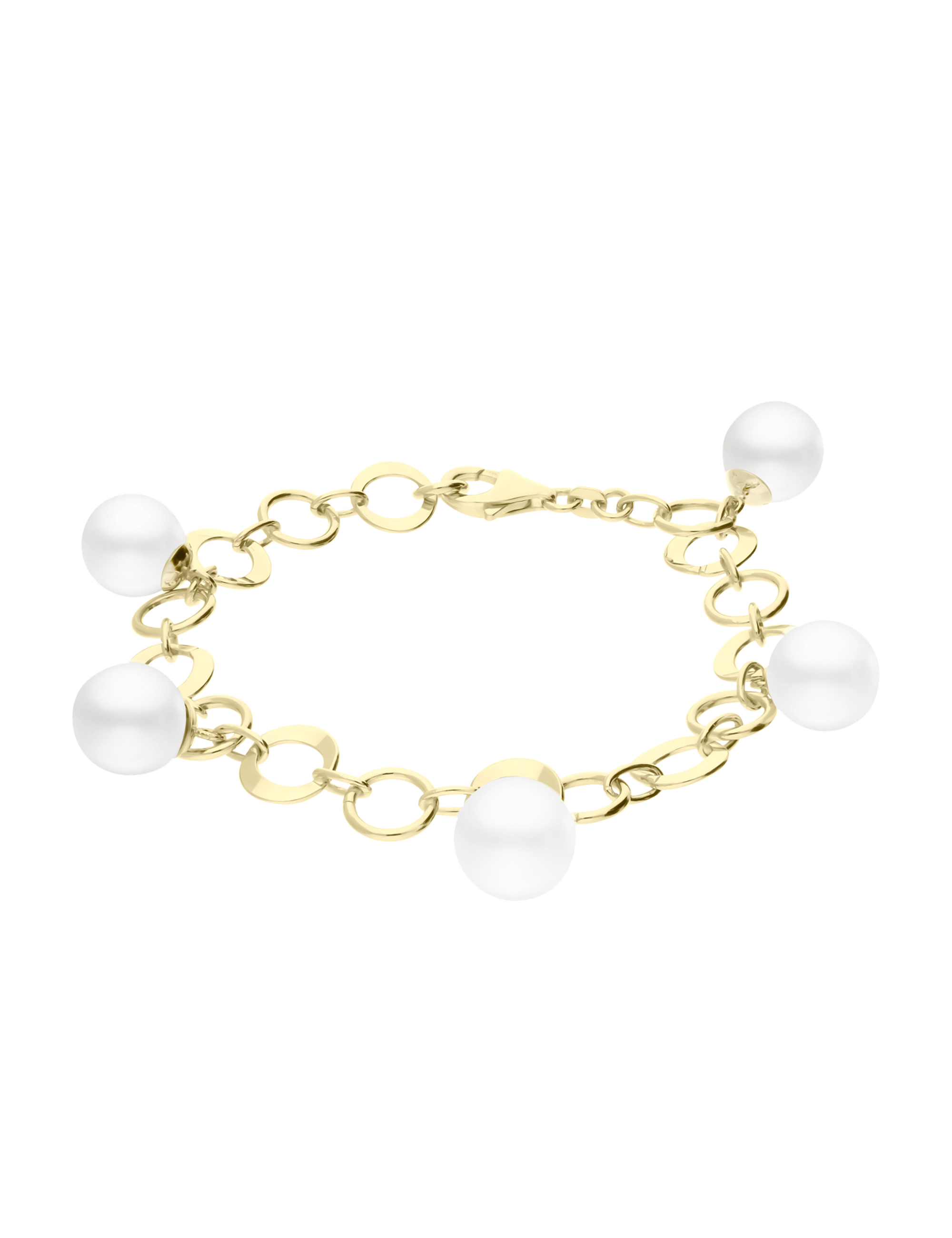 Armband 925/- Silber goldplattiert mit Perlen