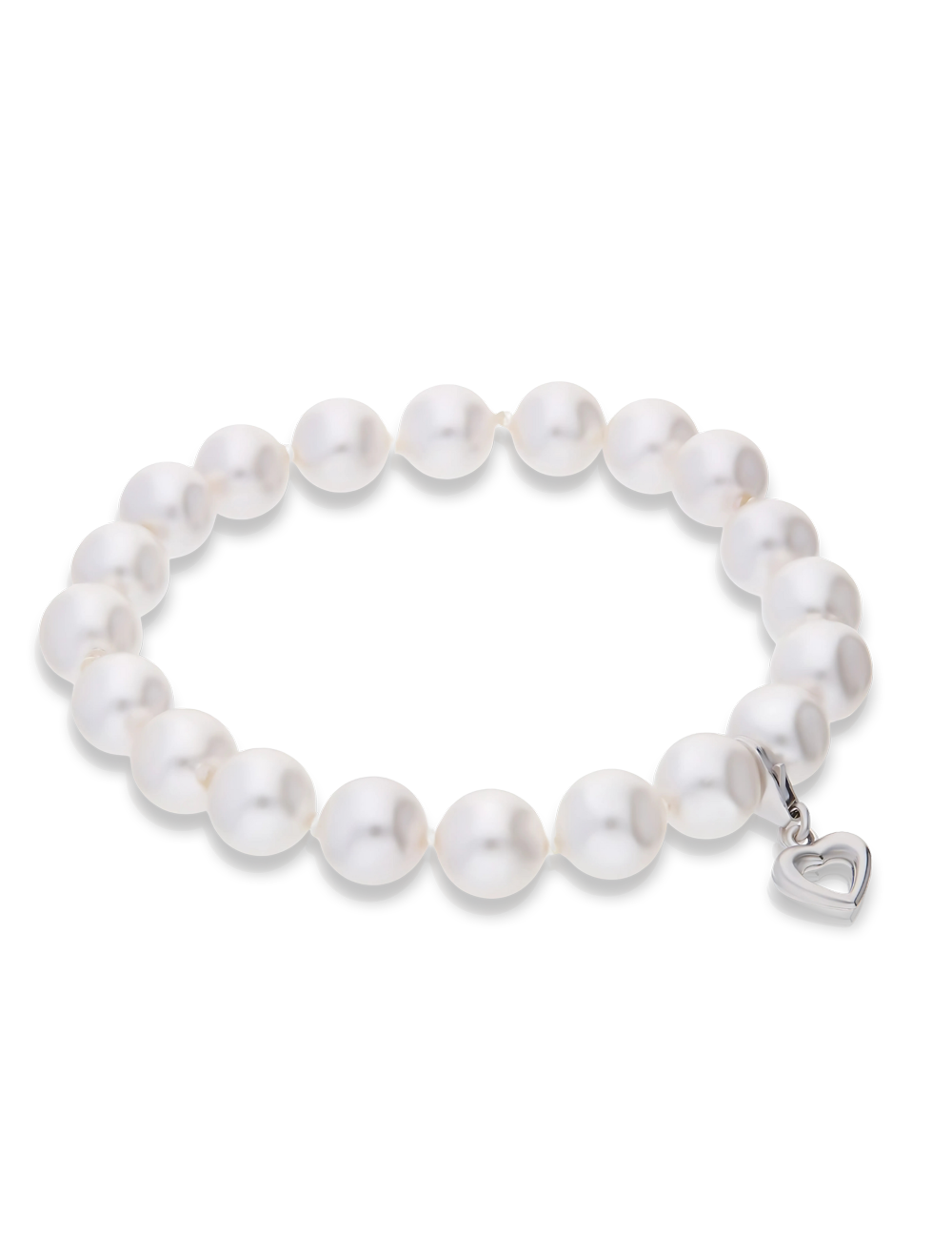 Flexarmband 8mm mit Charm-Anhänger Herz