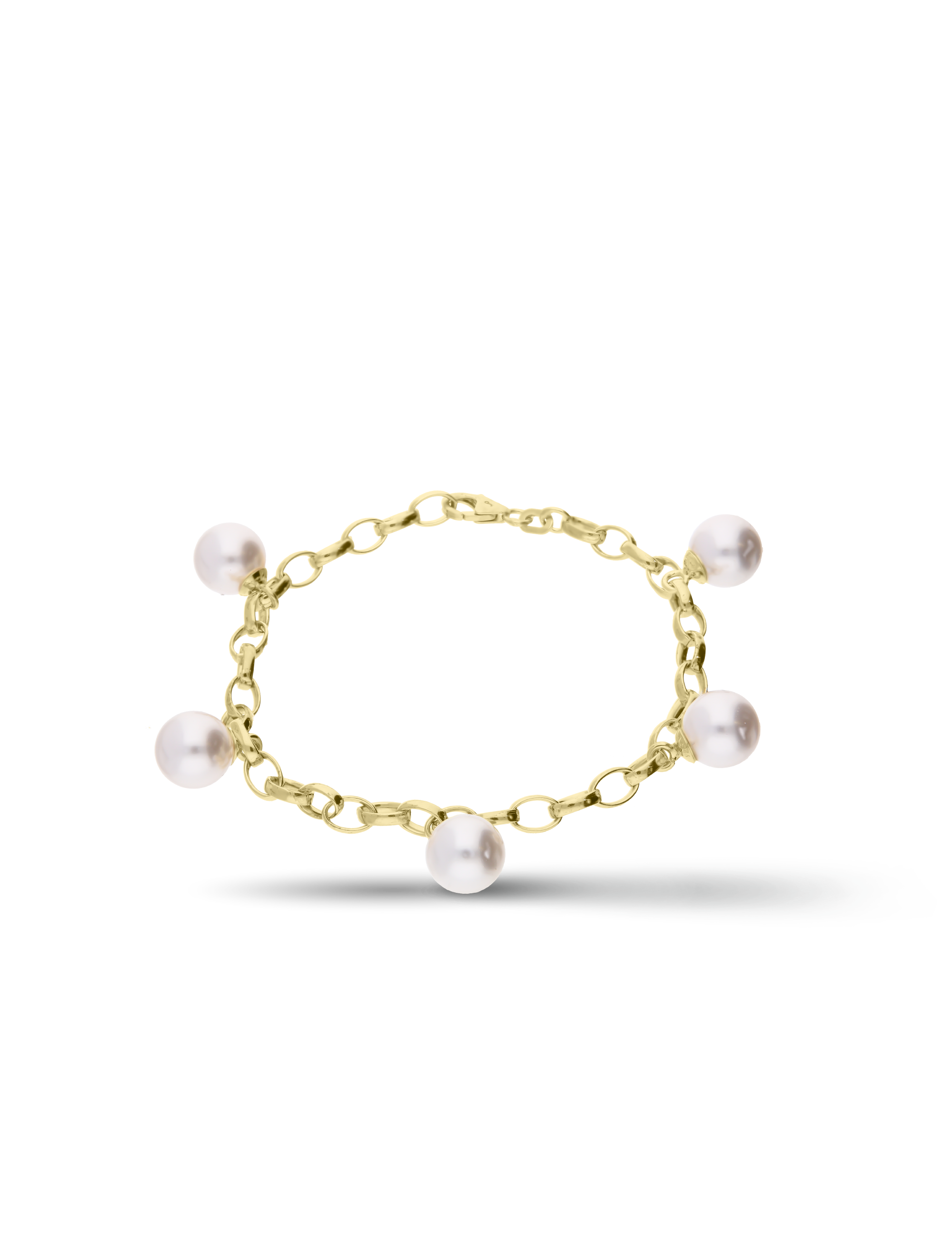 Armband Silber goldplattiert mit Perlen