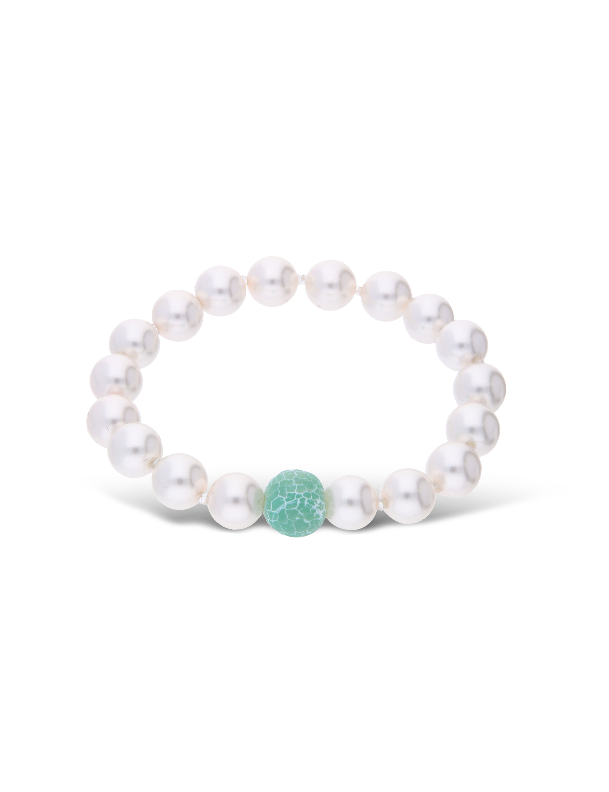 Perlarmband flexibel 8mm mit grünem Achat