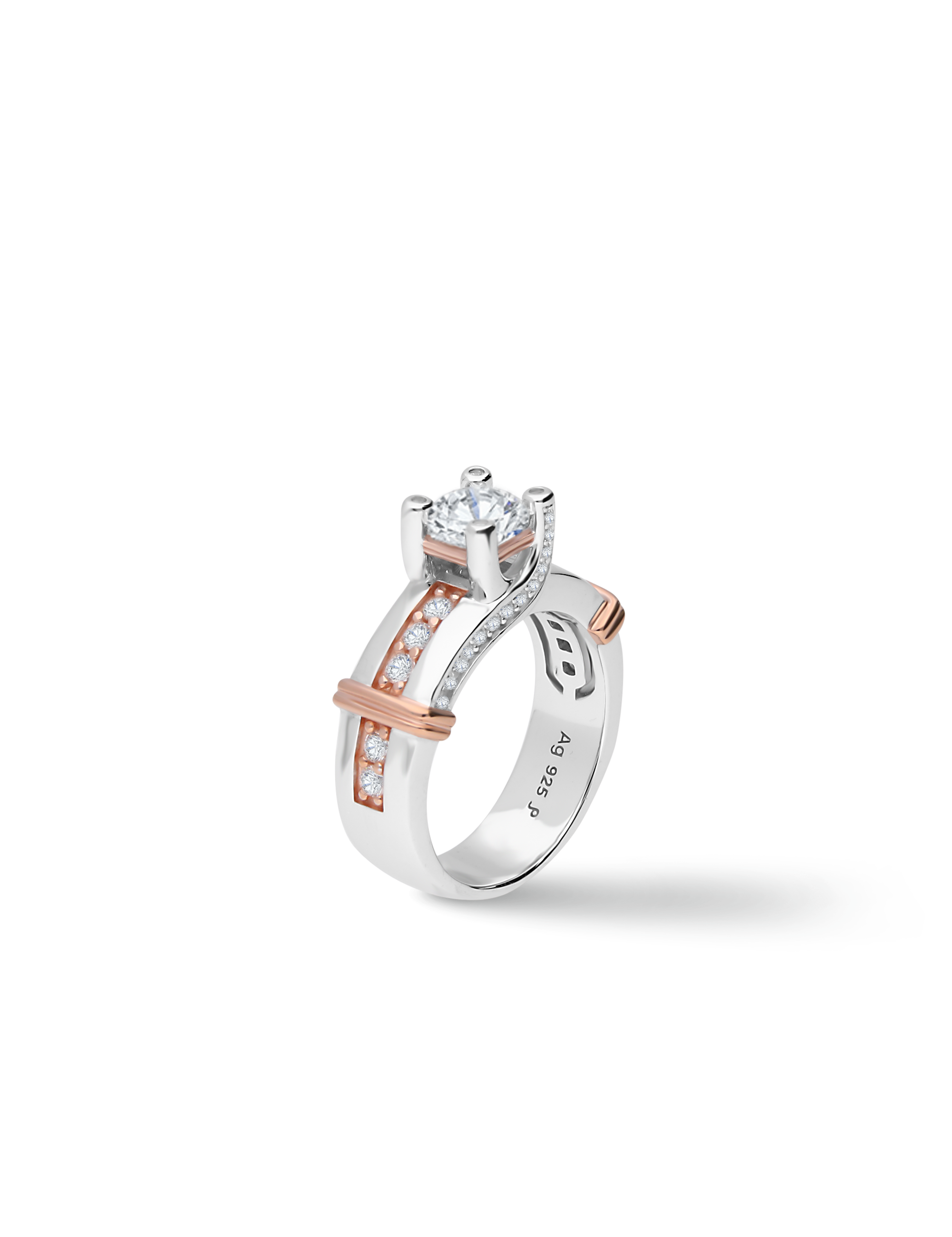 Ring, 925/- Silber mit Zirkonia