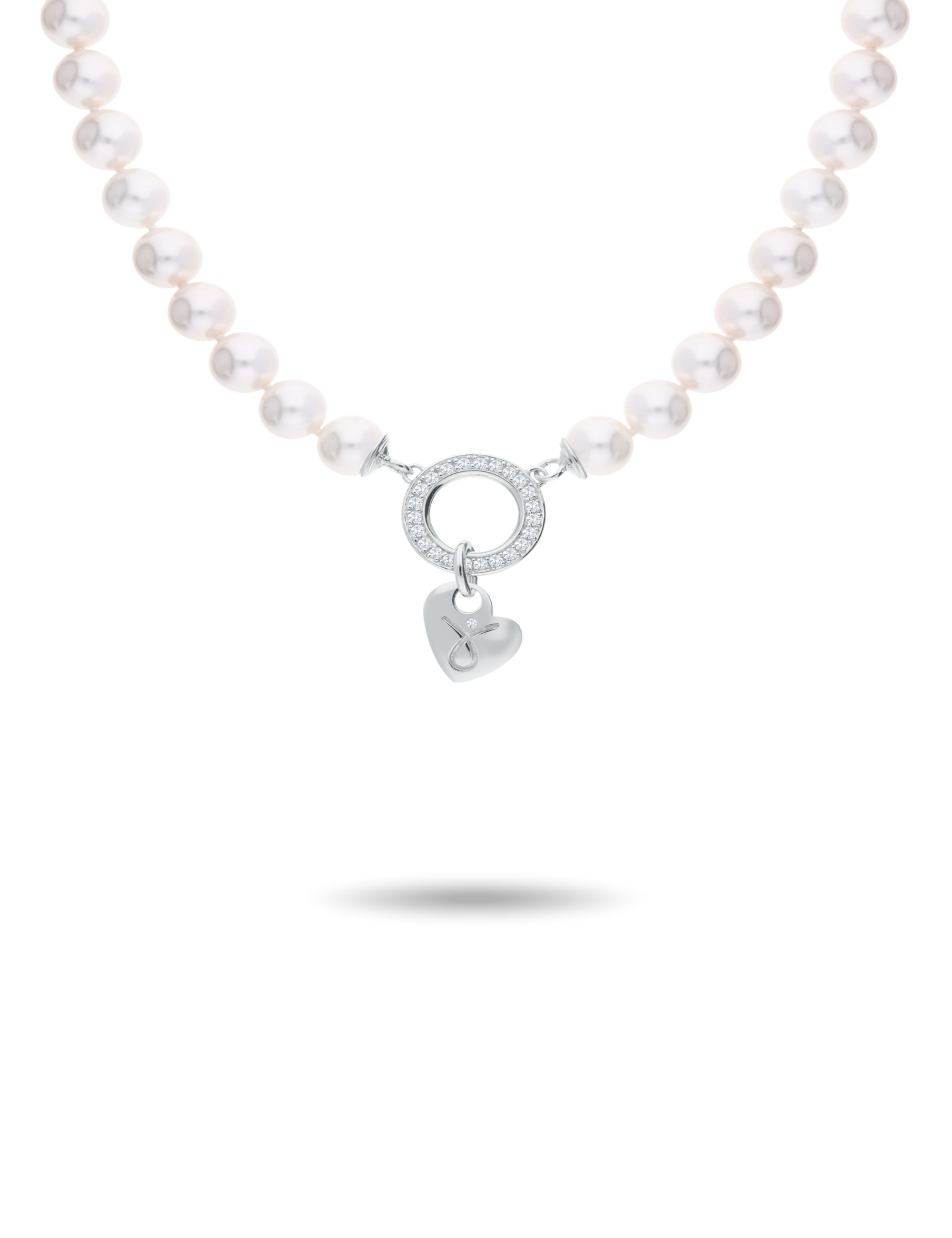 Perlenkette 45cm mit Schmuckelement