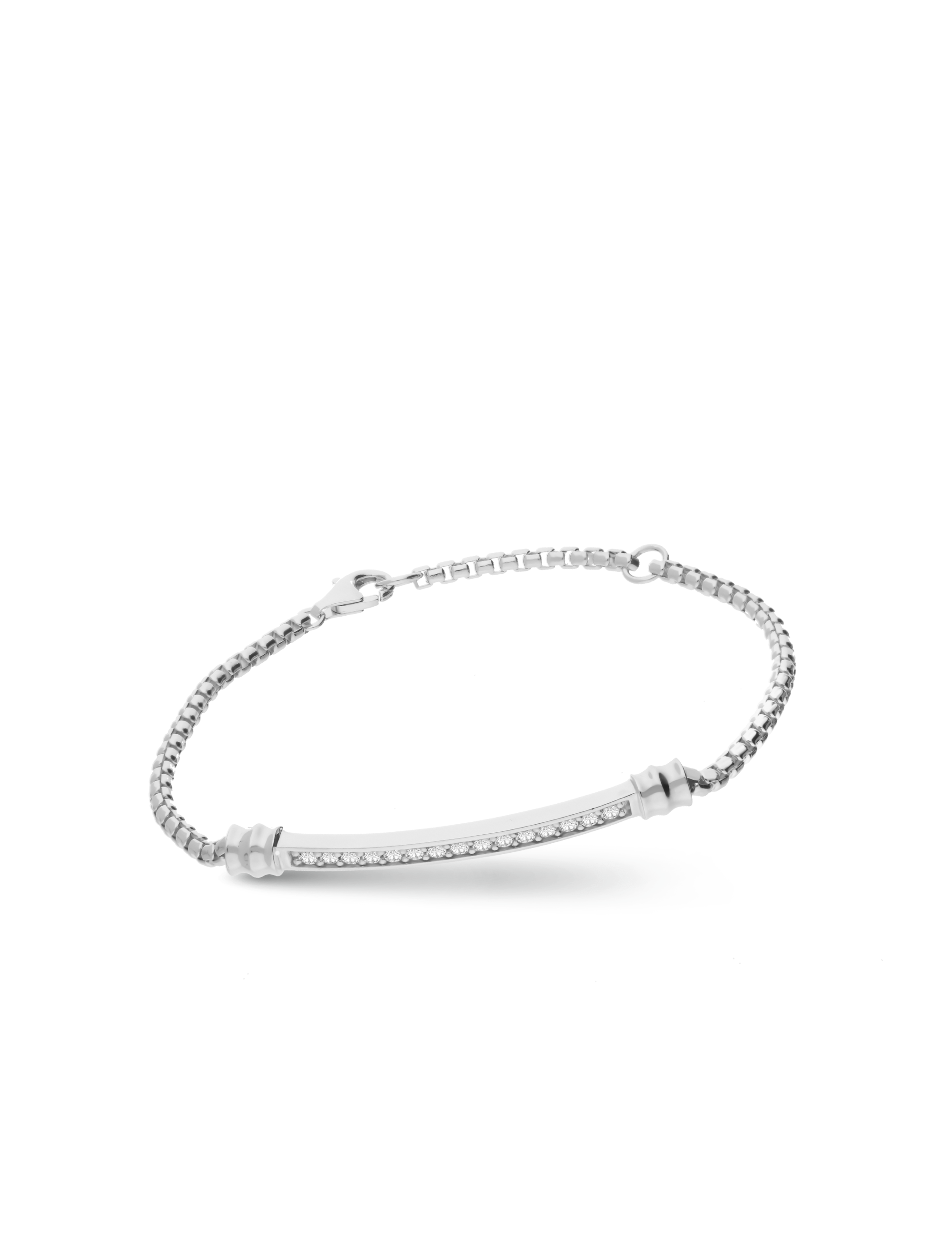 Silberarmband mit Zirkonia 18+3cm