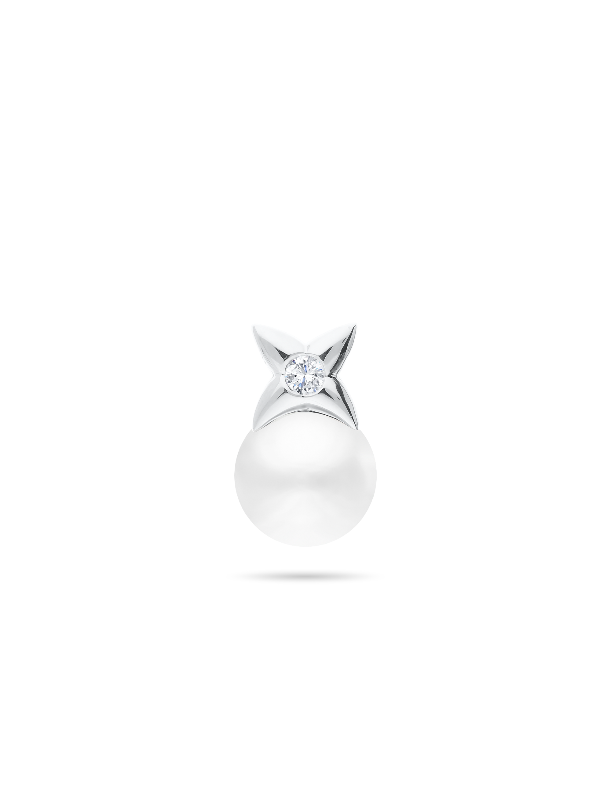 Anhänger, 925/- Silber rhodiniert mit Perle