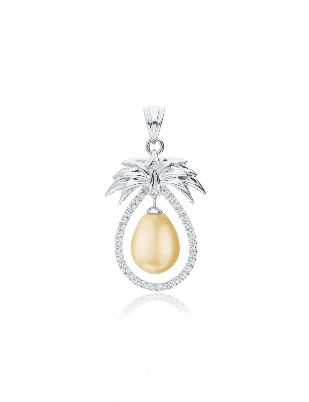 Anhänger Ananas, 925/- Silber mit Perle