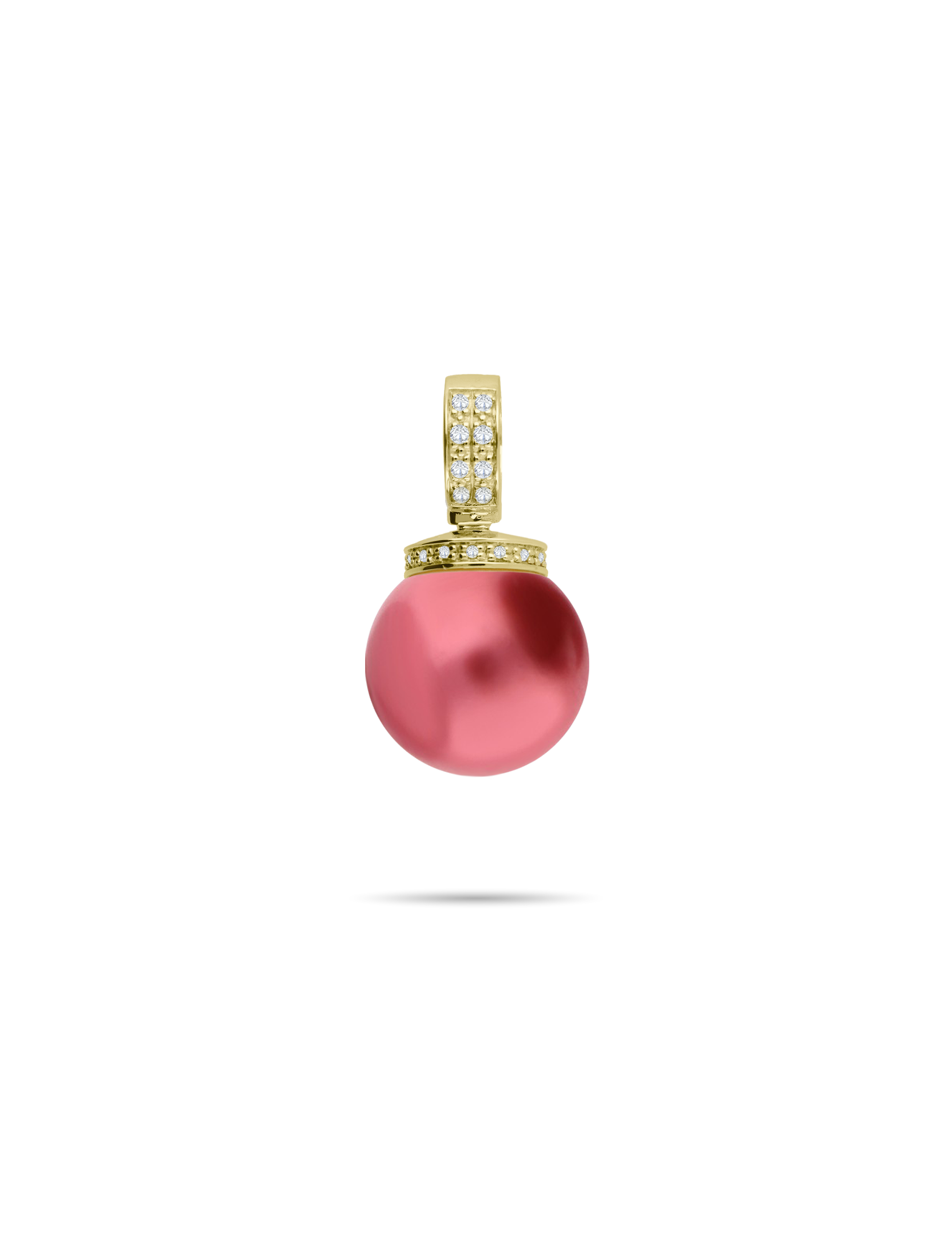 #Legierung_goldplattiert #Muschelkernperle_rot