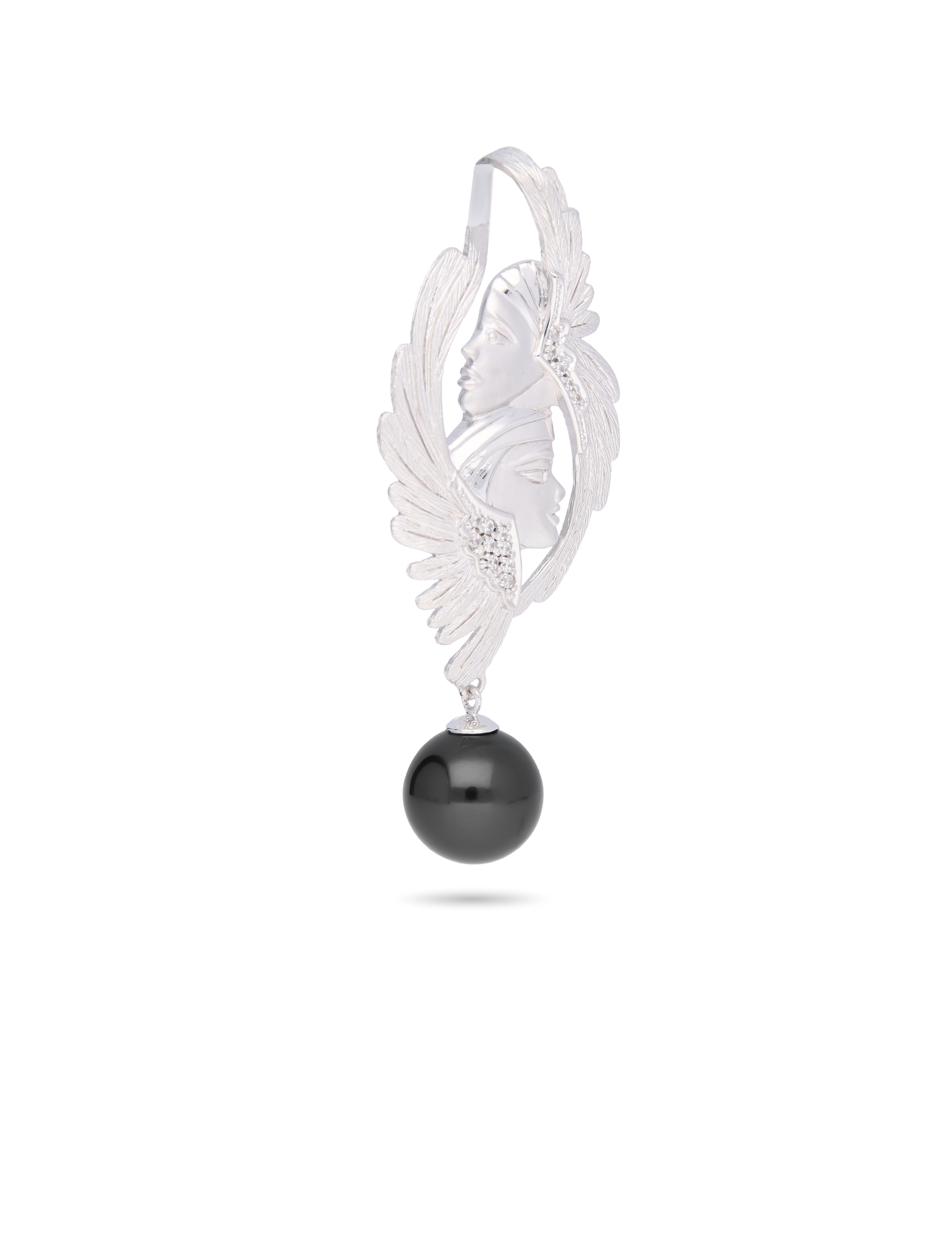 Anhaenger 925 Silber rhodiniert mit Perle 14mm 92575_2