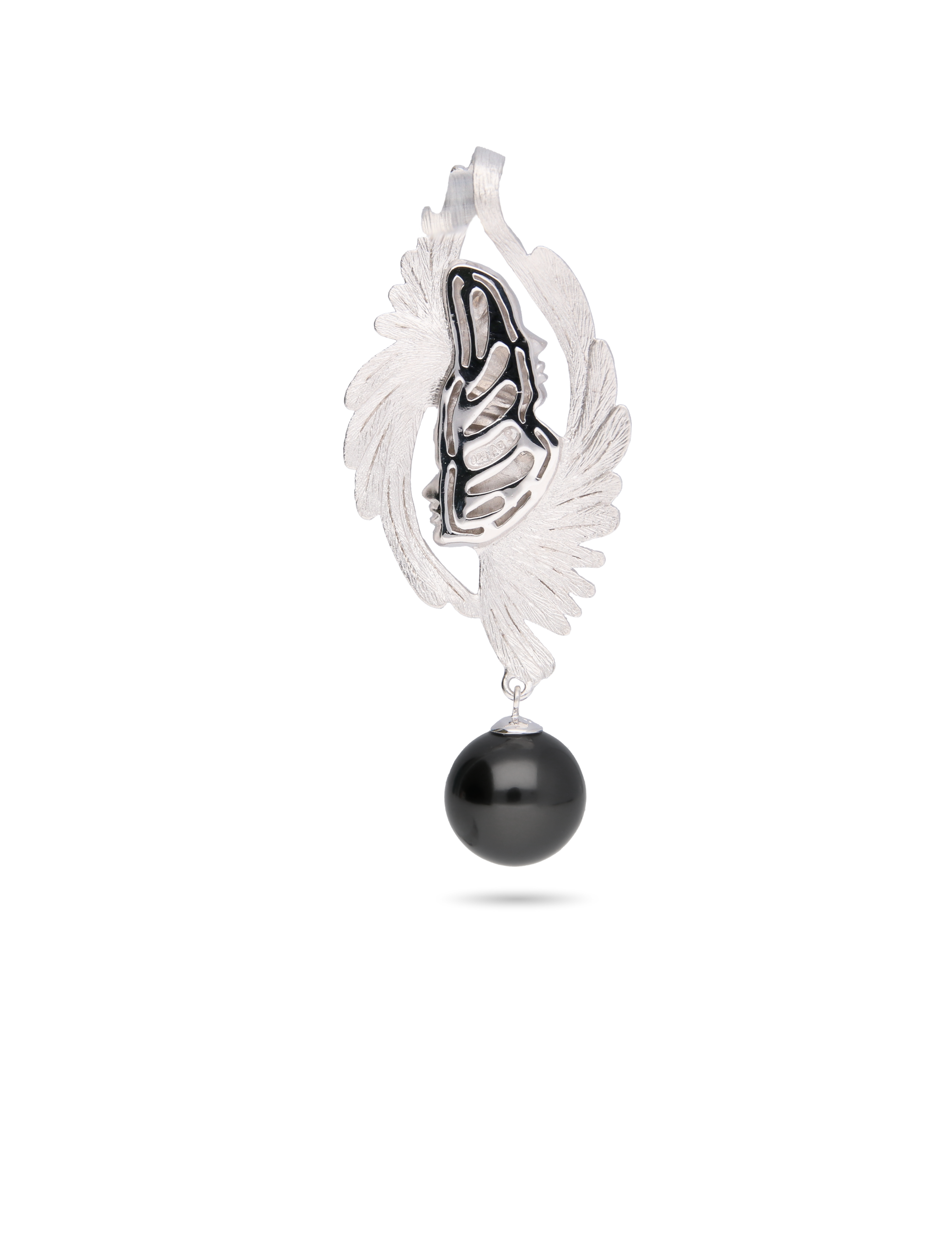 Anhaenger 925 Silber rhodiniert mit Perle 14mm 92575_3