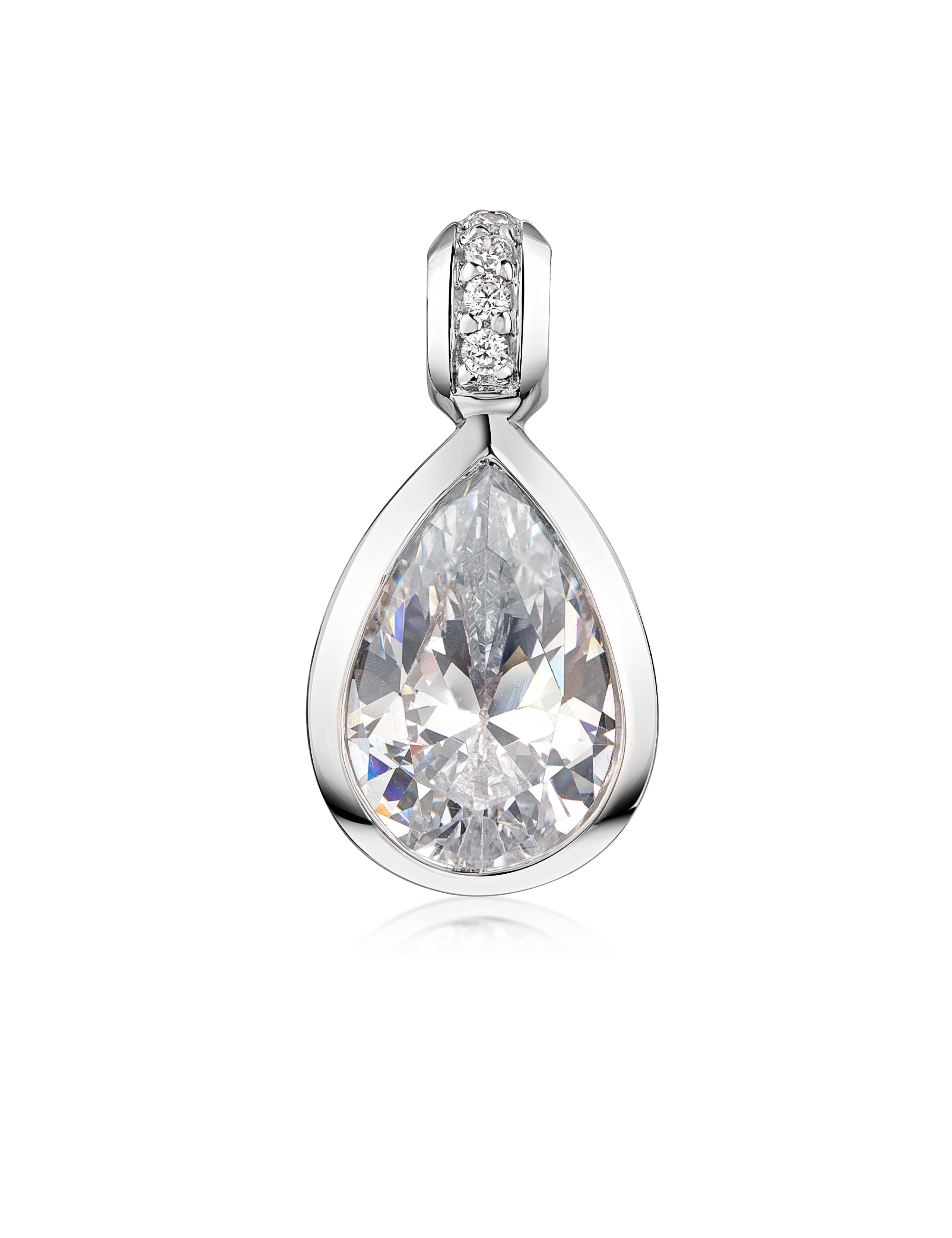 Anhänger 925/- Silber rhodiniert mit Zirkonia