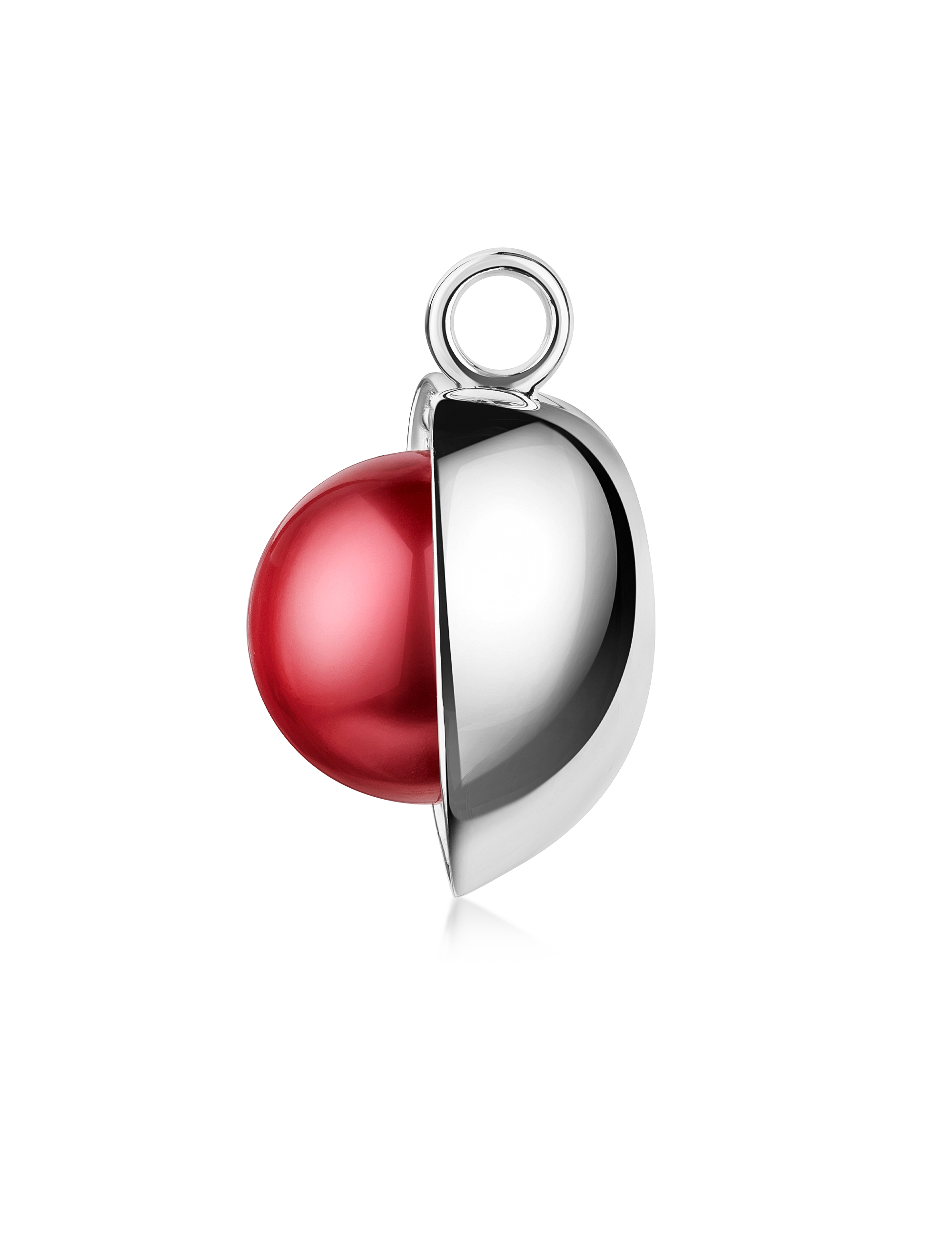 Anhaenger Herz 925 Silber mit roter Perle 27625_2