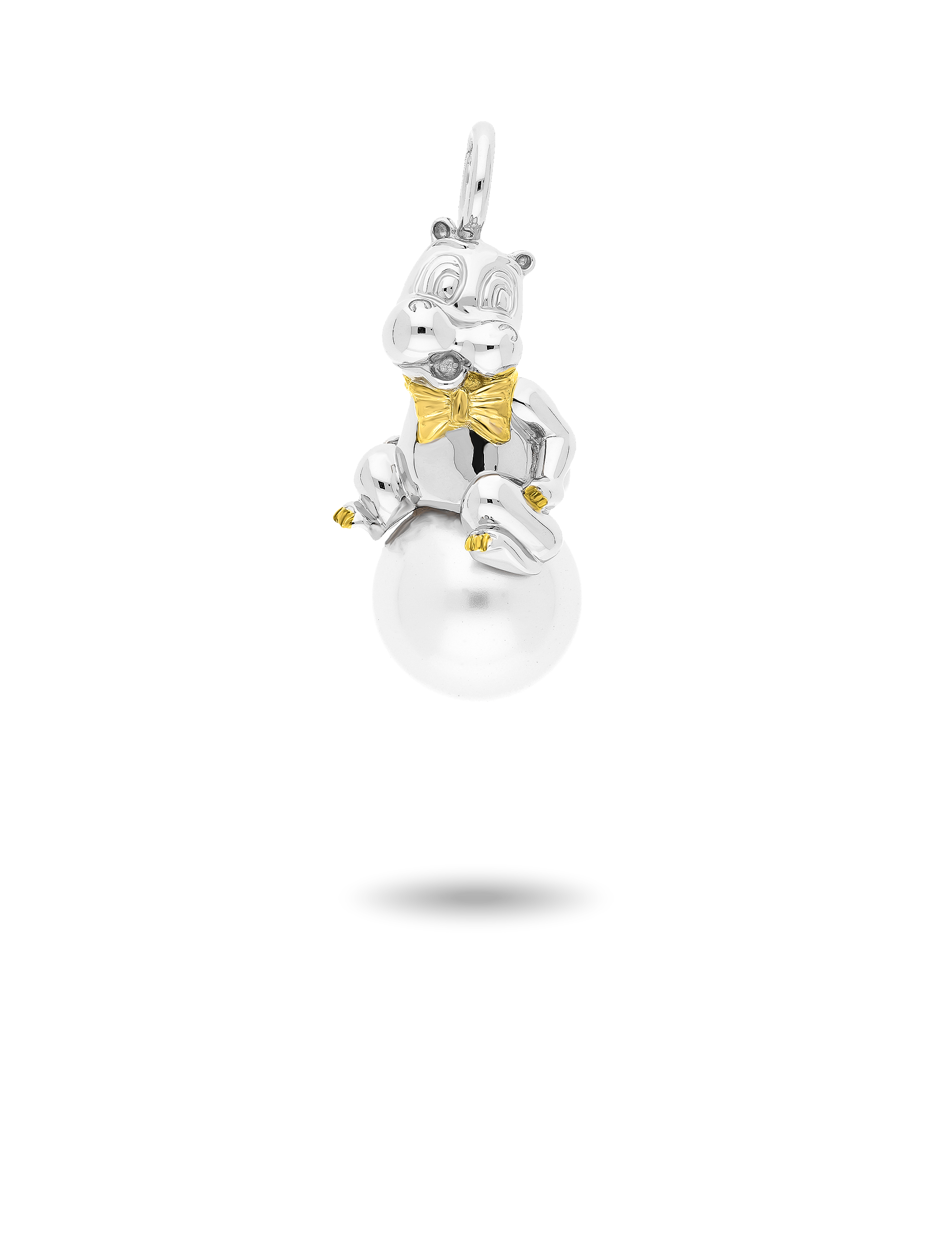 Anhänger Hippo, 925/- Silber mit Perle